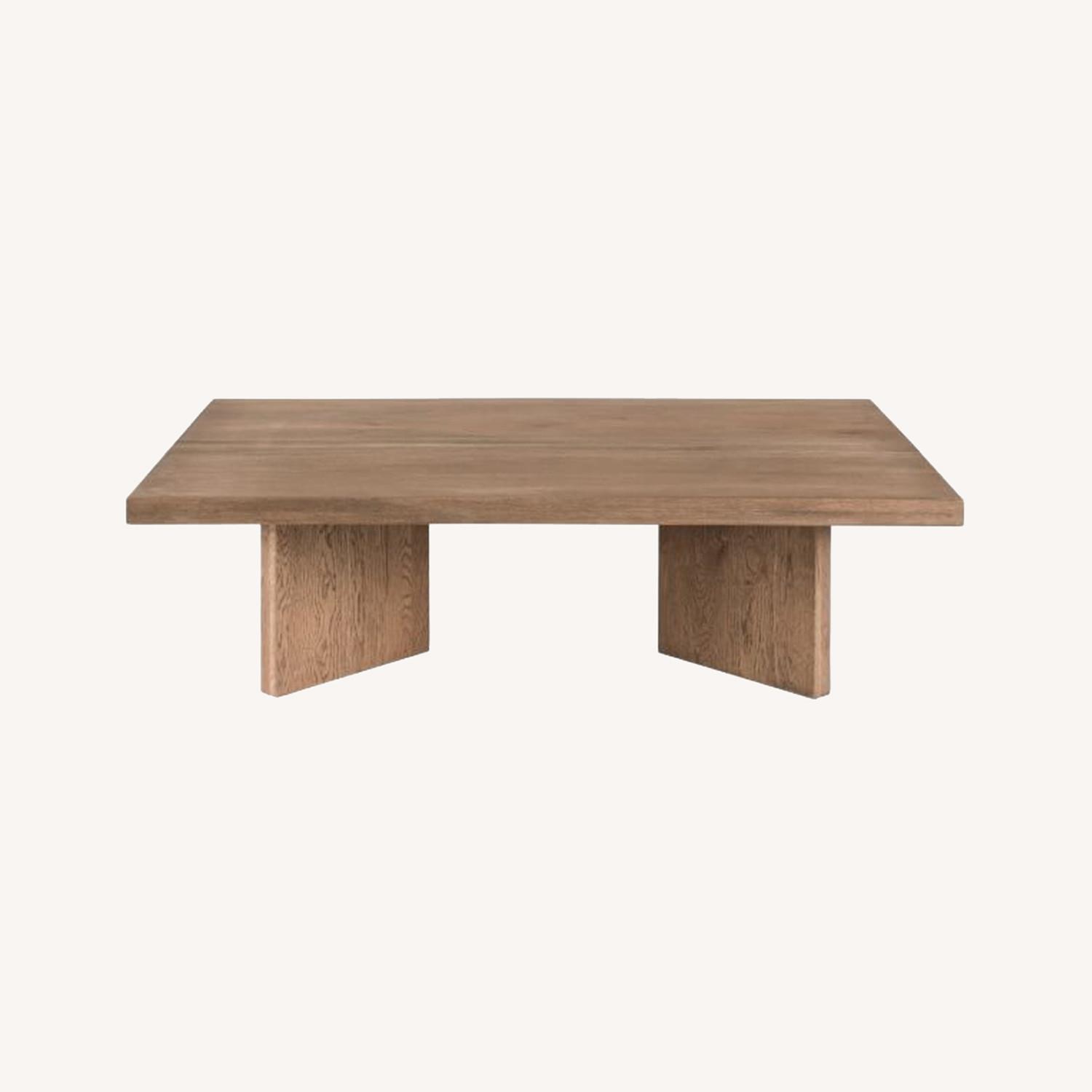 West Elm Devon Collection Rustic Oak Coffee Table - image-0