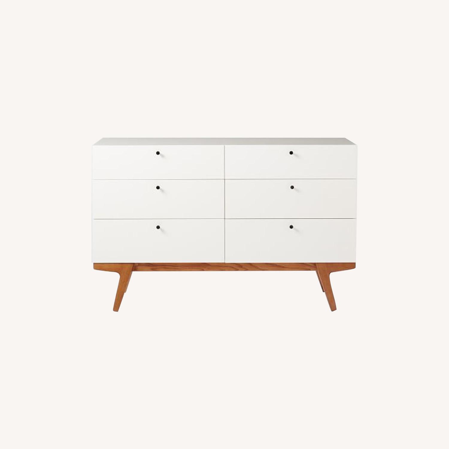 West Elm Modern 6Drawer Dresser, White Lacquer AptDeco