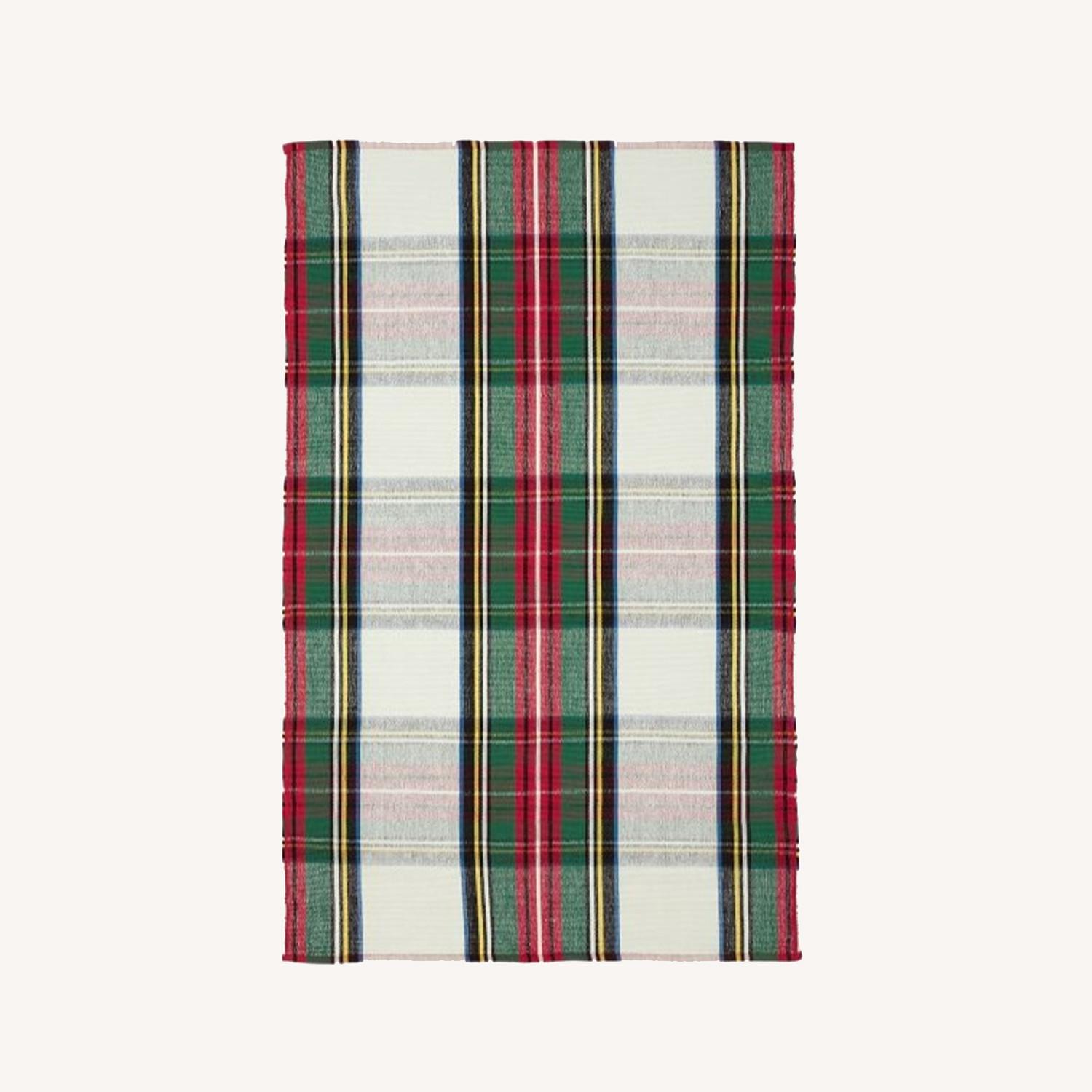 Pottery Barn Stewart Plaid EcoFriendly Easy Care Rug AptDeco