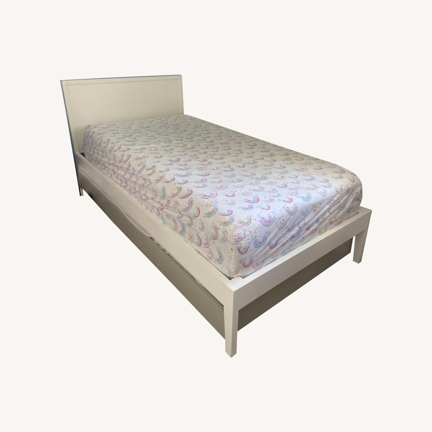Crate & Kids Simple White Twin Bed Frame - image-0