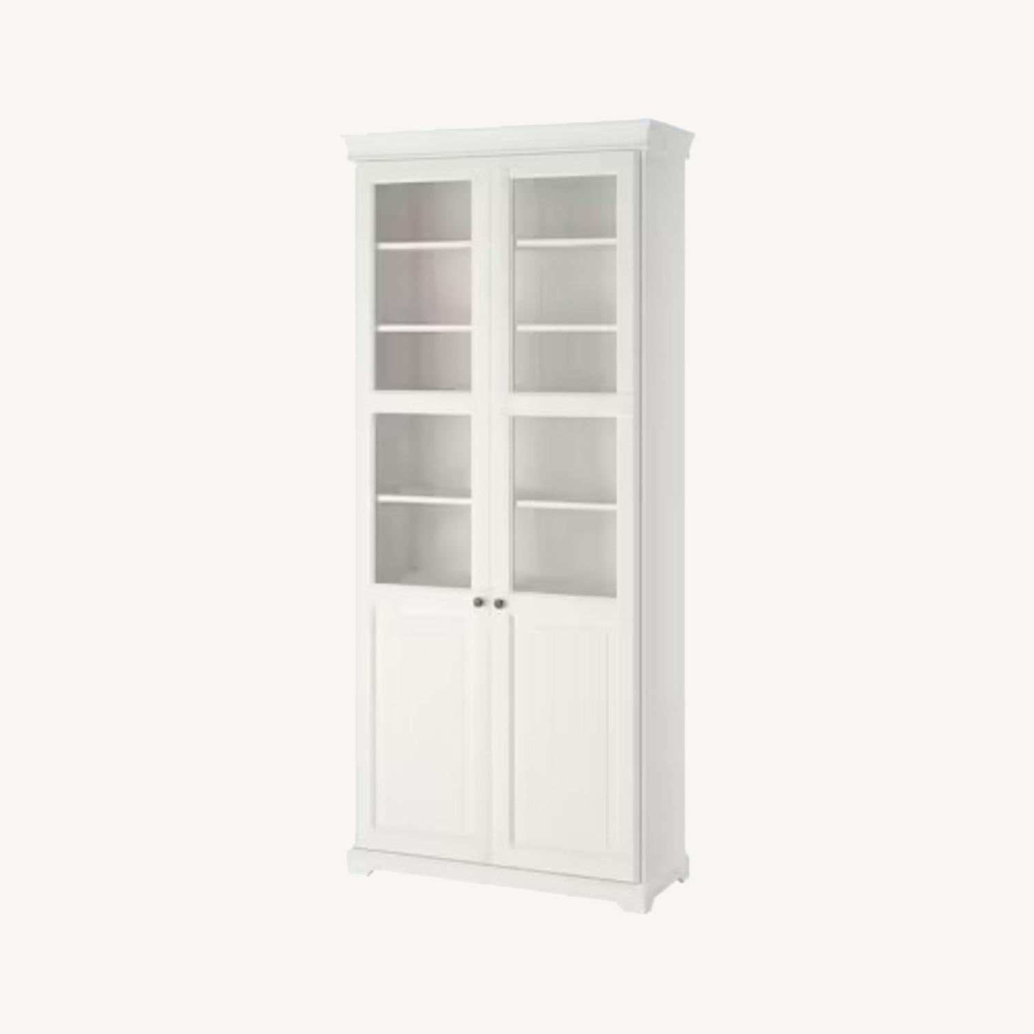 IKEA Tall White Bookcase/Hutch AptDeco