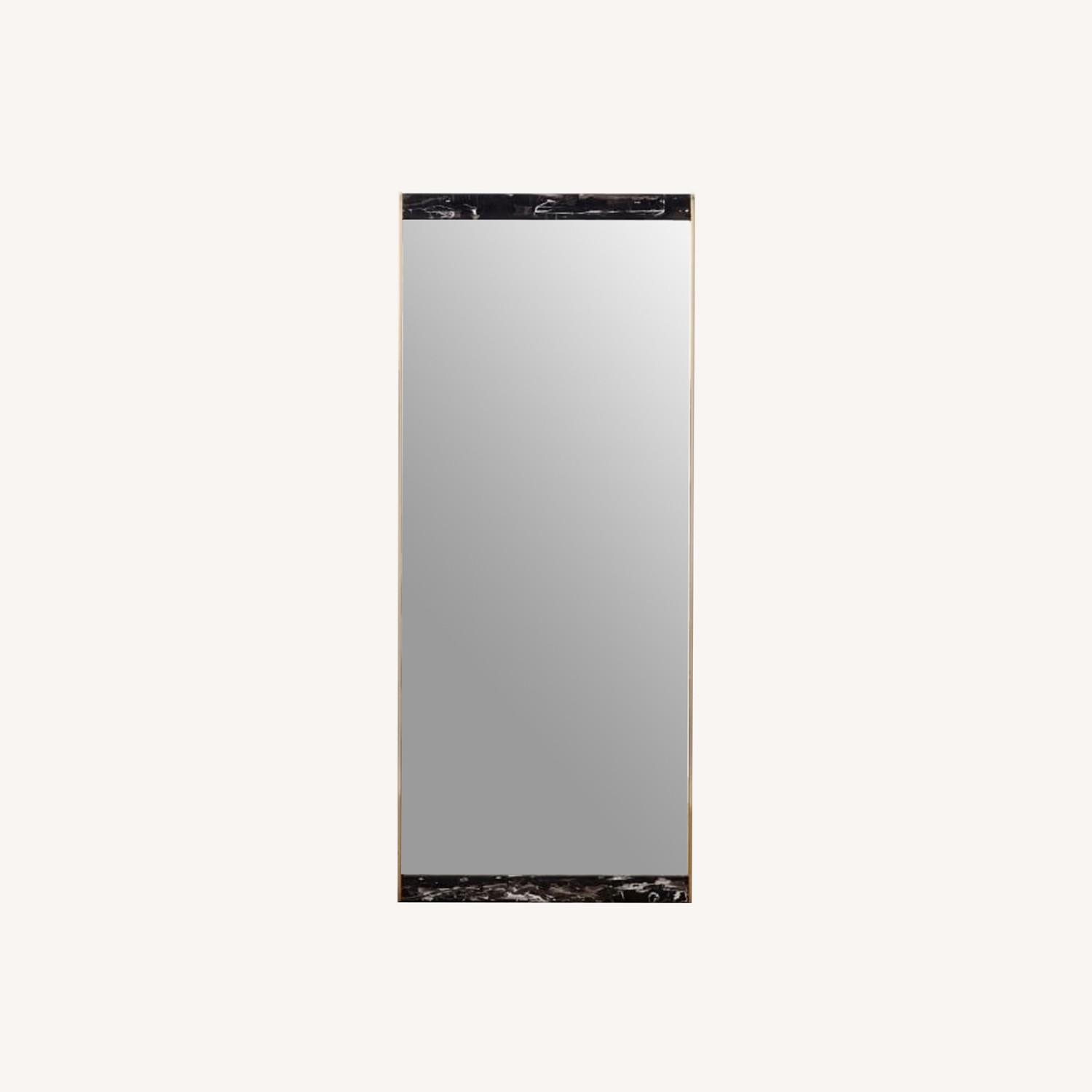 West Elm Marble & Brass Floor Mirror 72" AptDeco
