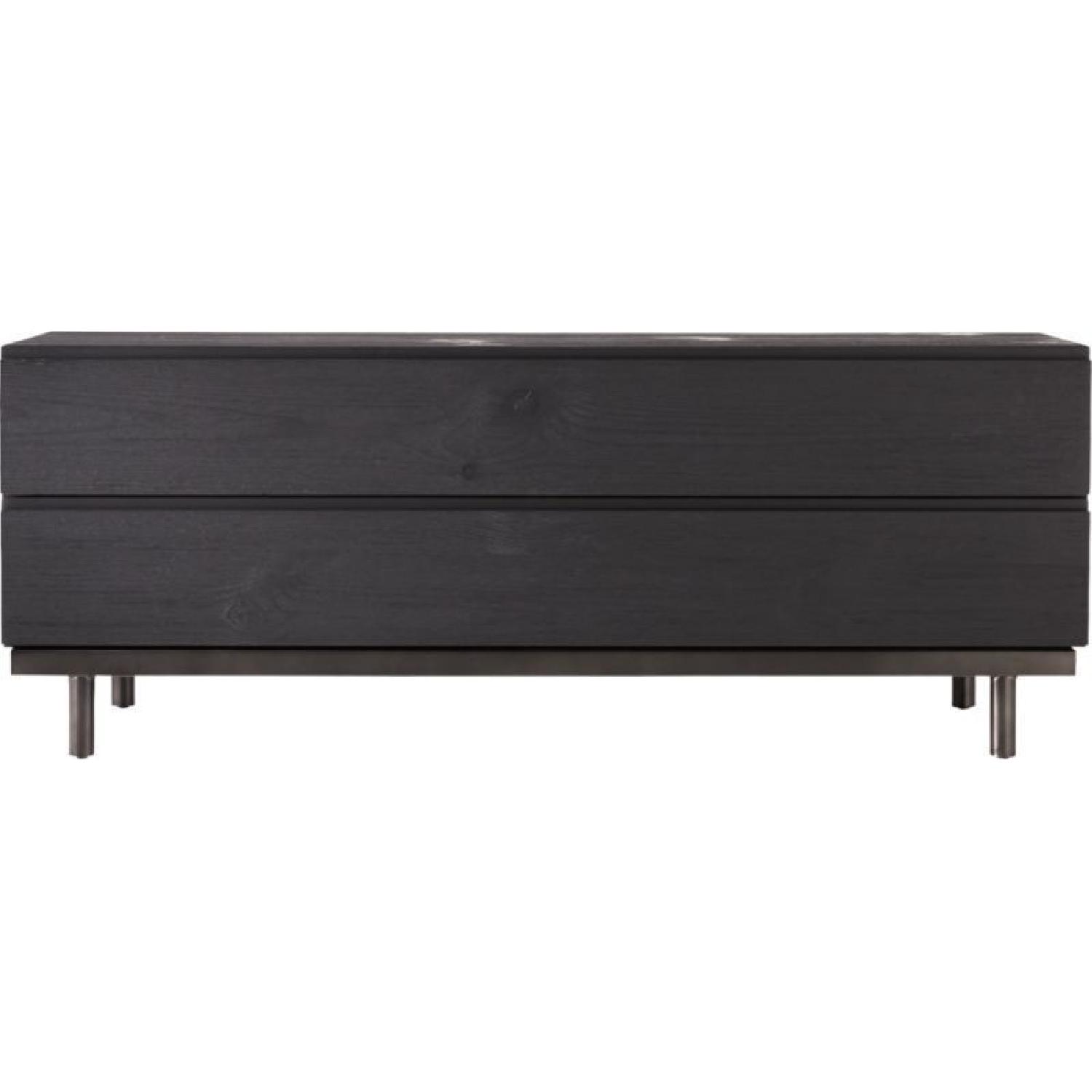 CB2 "Flip" Black Storage Credenza AptDeco