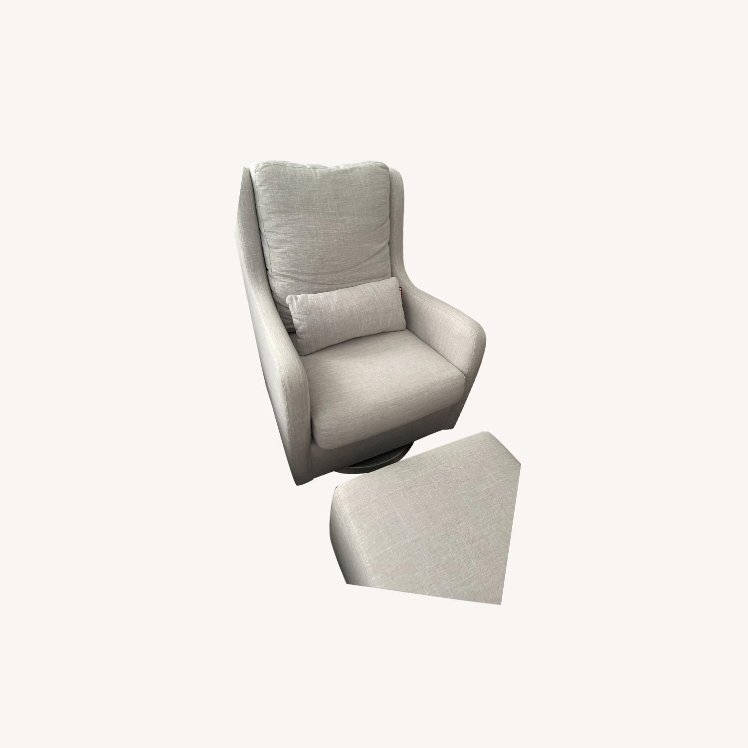 Monte Milo Nursery Swivel Glider Chair + Ottoman AptDeco