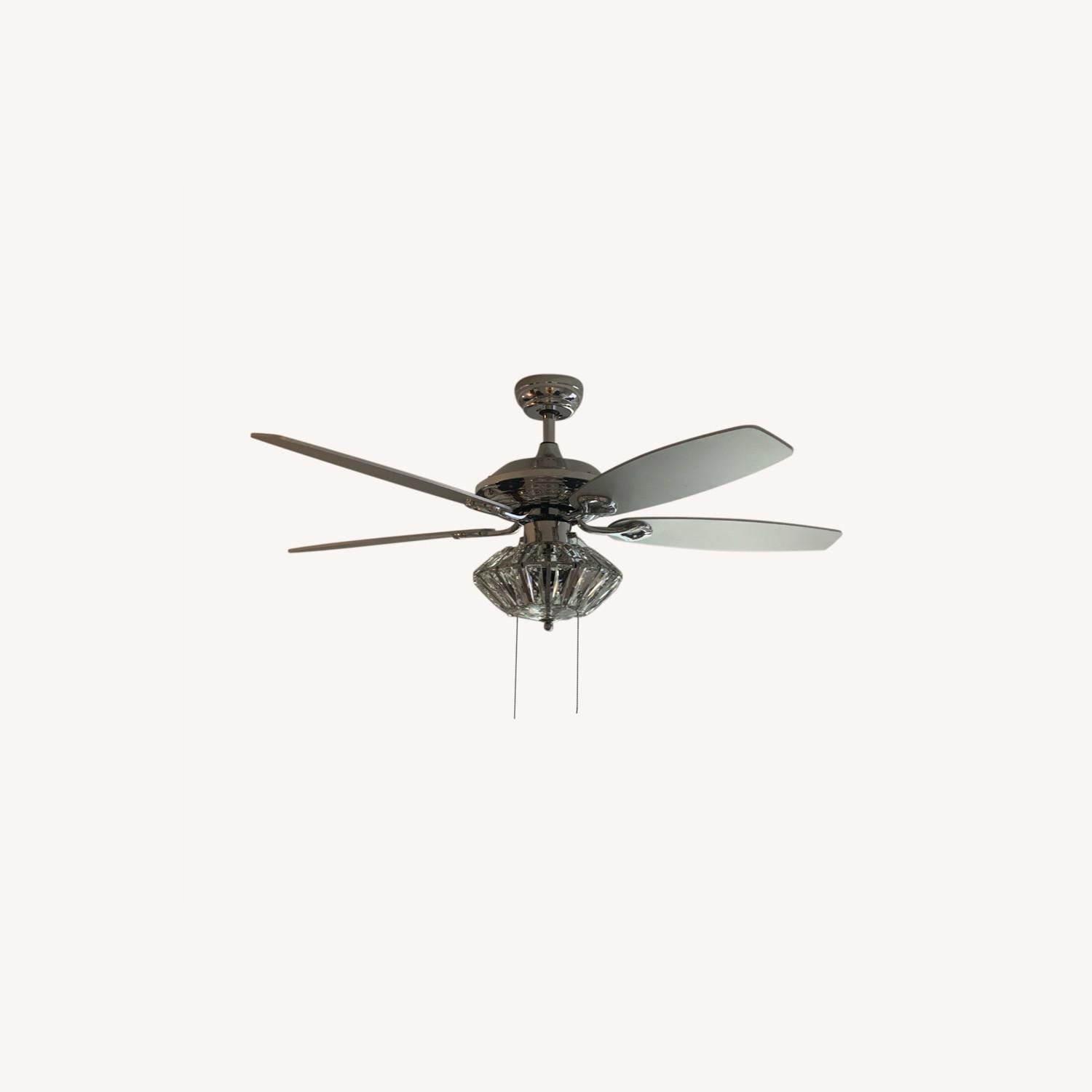 Harbor Breeze Glass/Silver Ceiling Fan AptDeco
