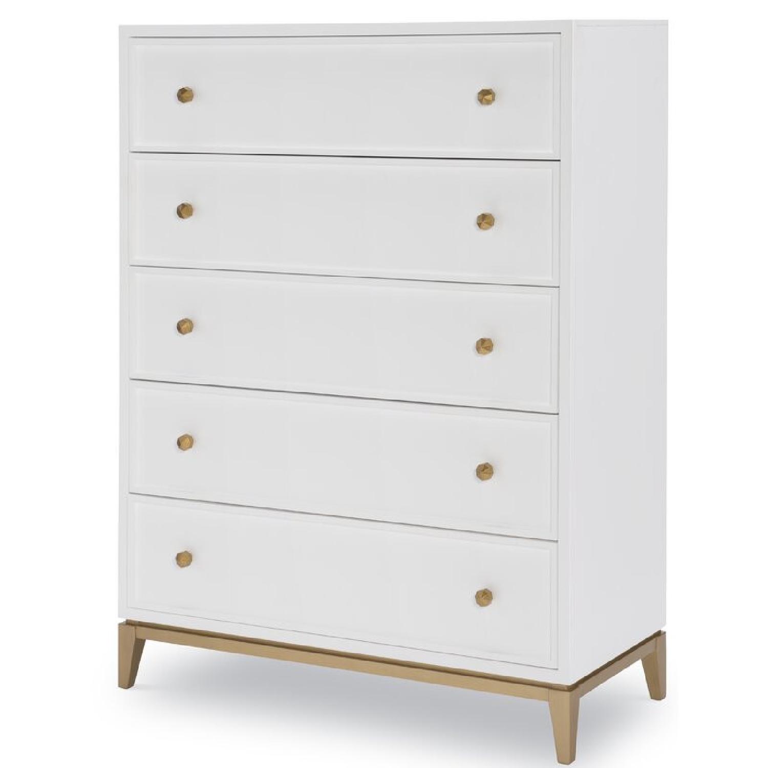 Wayfair White & Gold Dresser AptDeco
