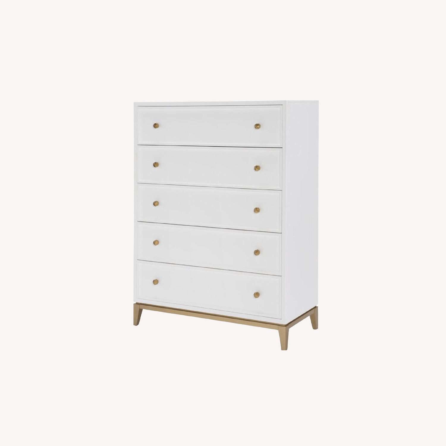 Wayfair White & Gold Dresser AptDeco