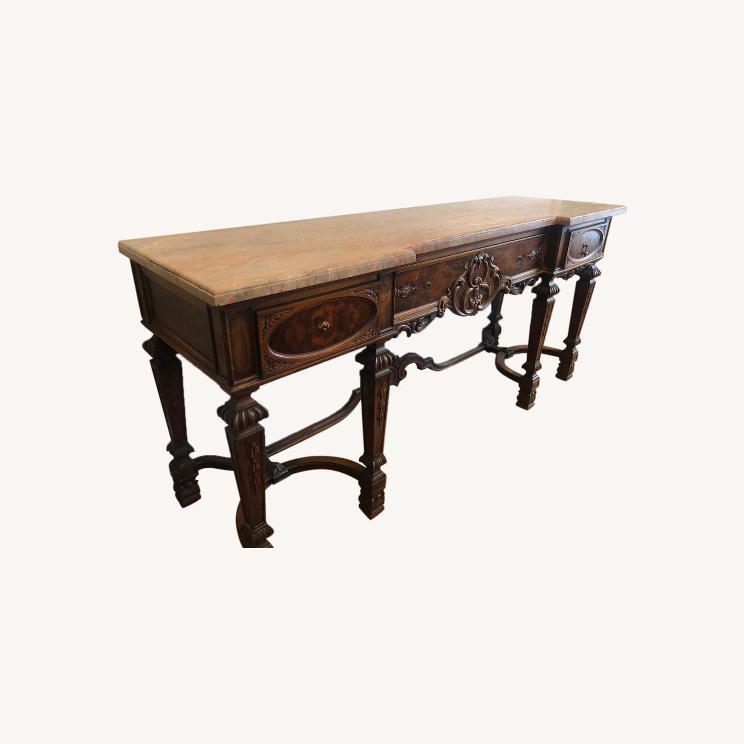 Antique Sideboard Marble Top - image-0