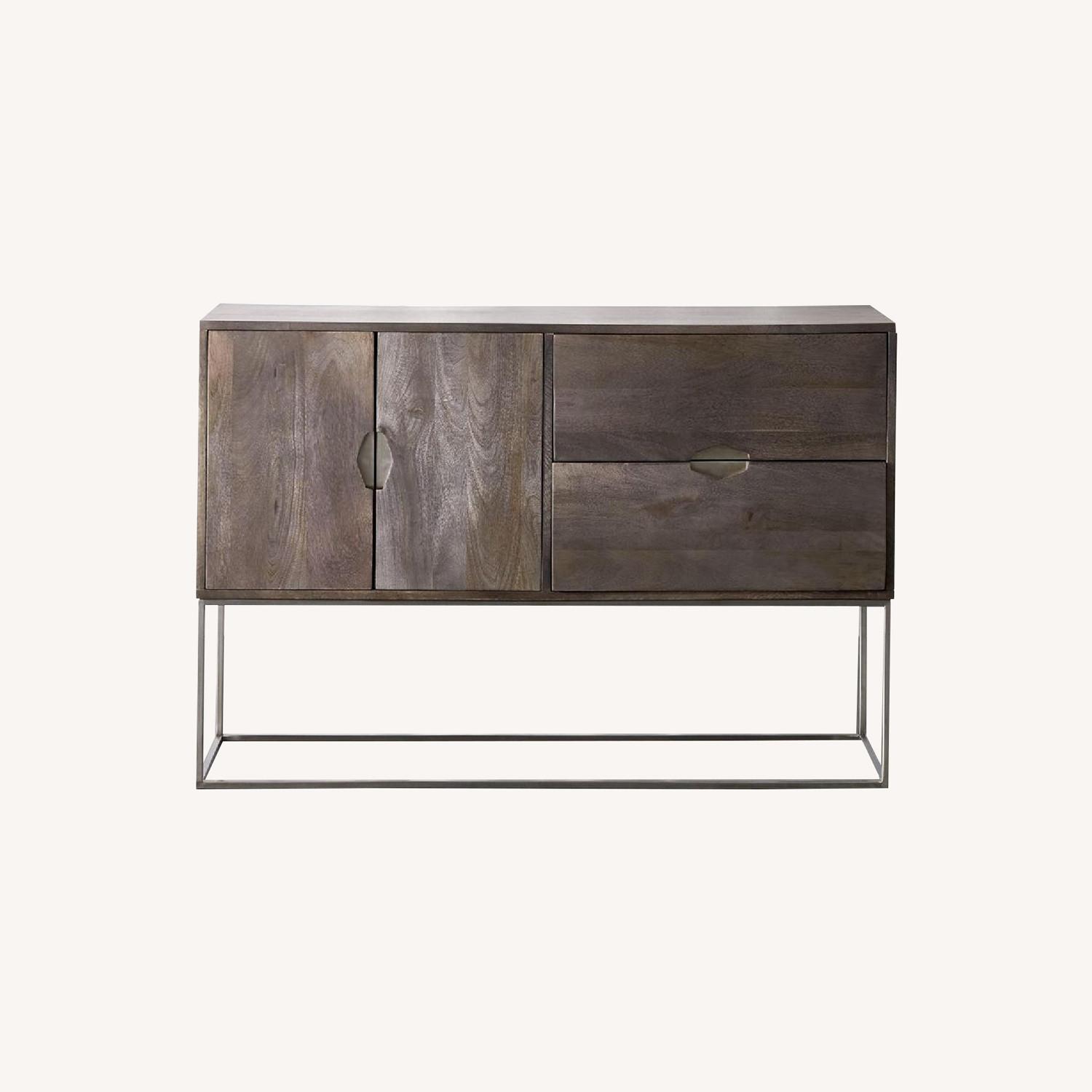 CB2 Grey Wood Storage Console - image-0