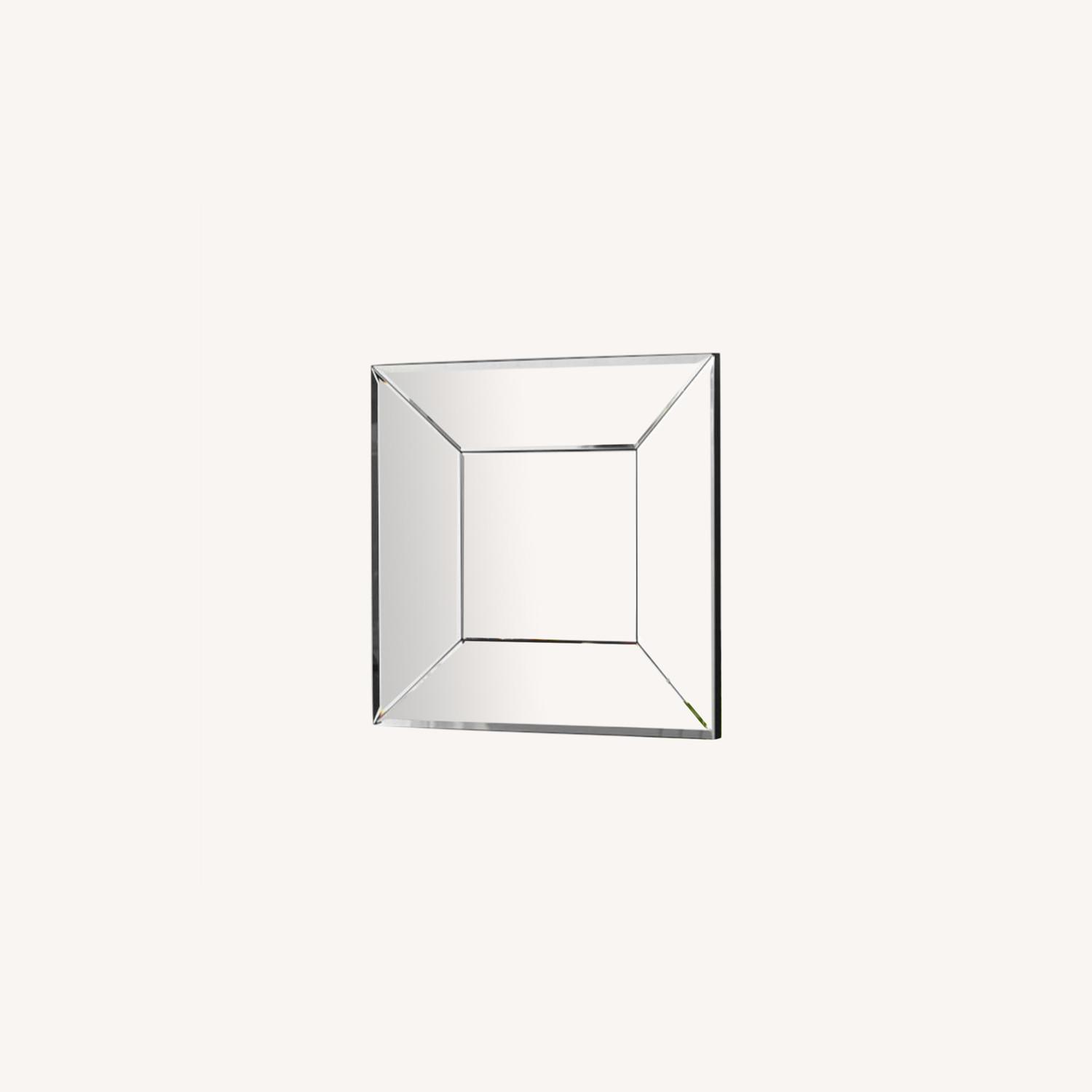 Pottery Barn Beveled Glass Square Mirror 19" x 19" - image-0