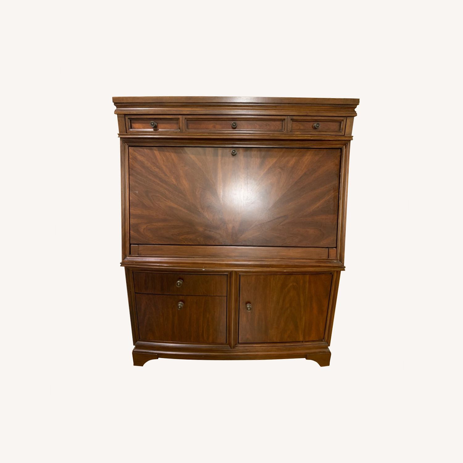 Vintage Wooden Stackable Pull-Down Desk - image-0