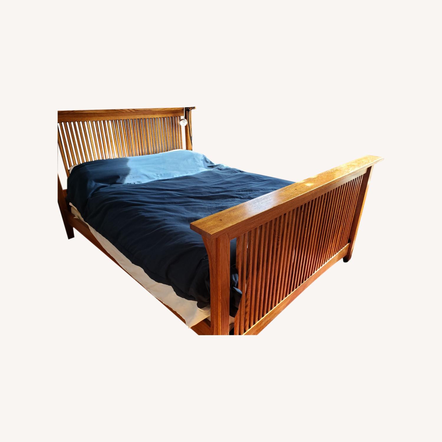 Mission Oak Restoration Hardware Queen Bedframe AptDeco