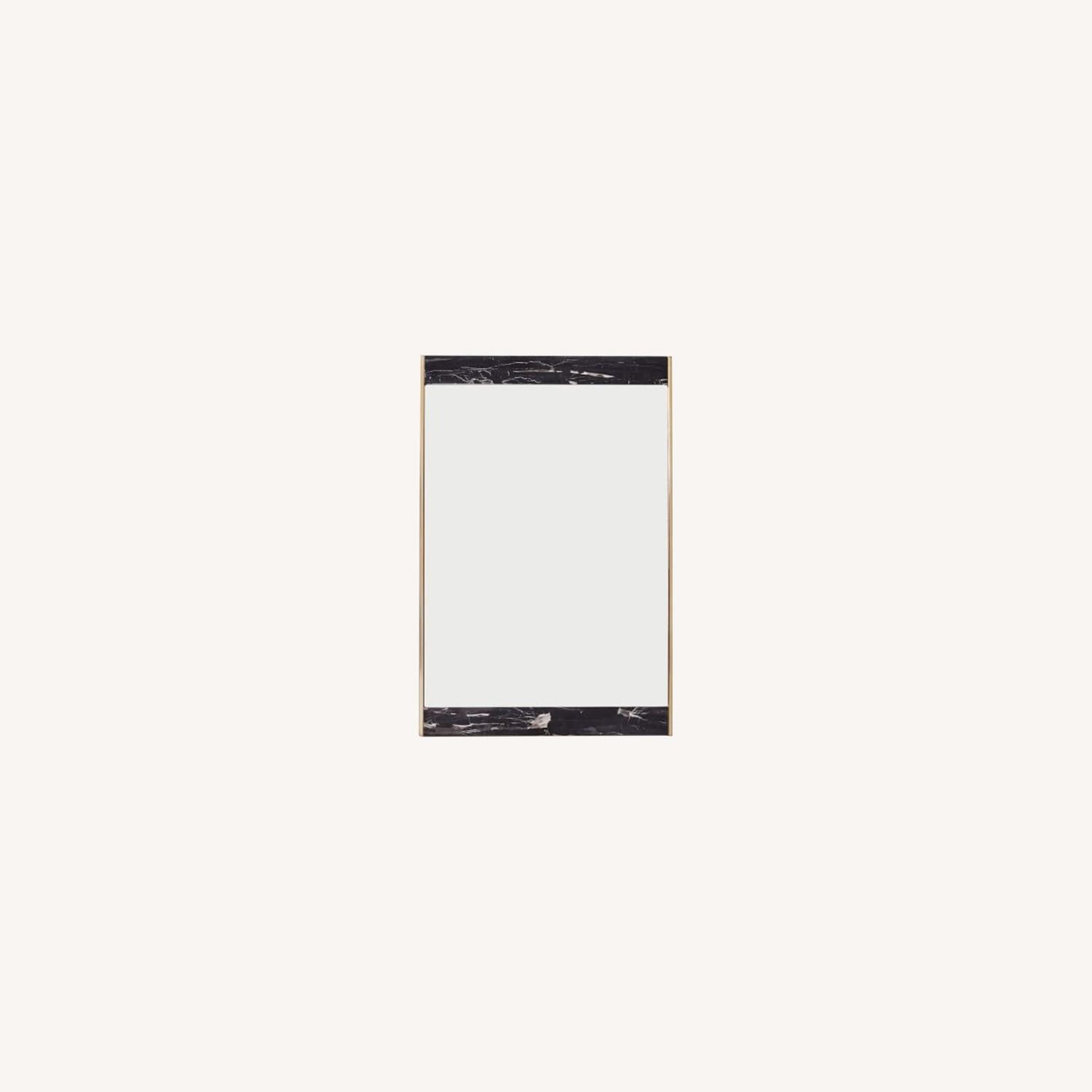 West Elm Marble & Brass Wall Mirror 36" AptDeco