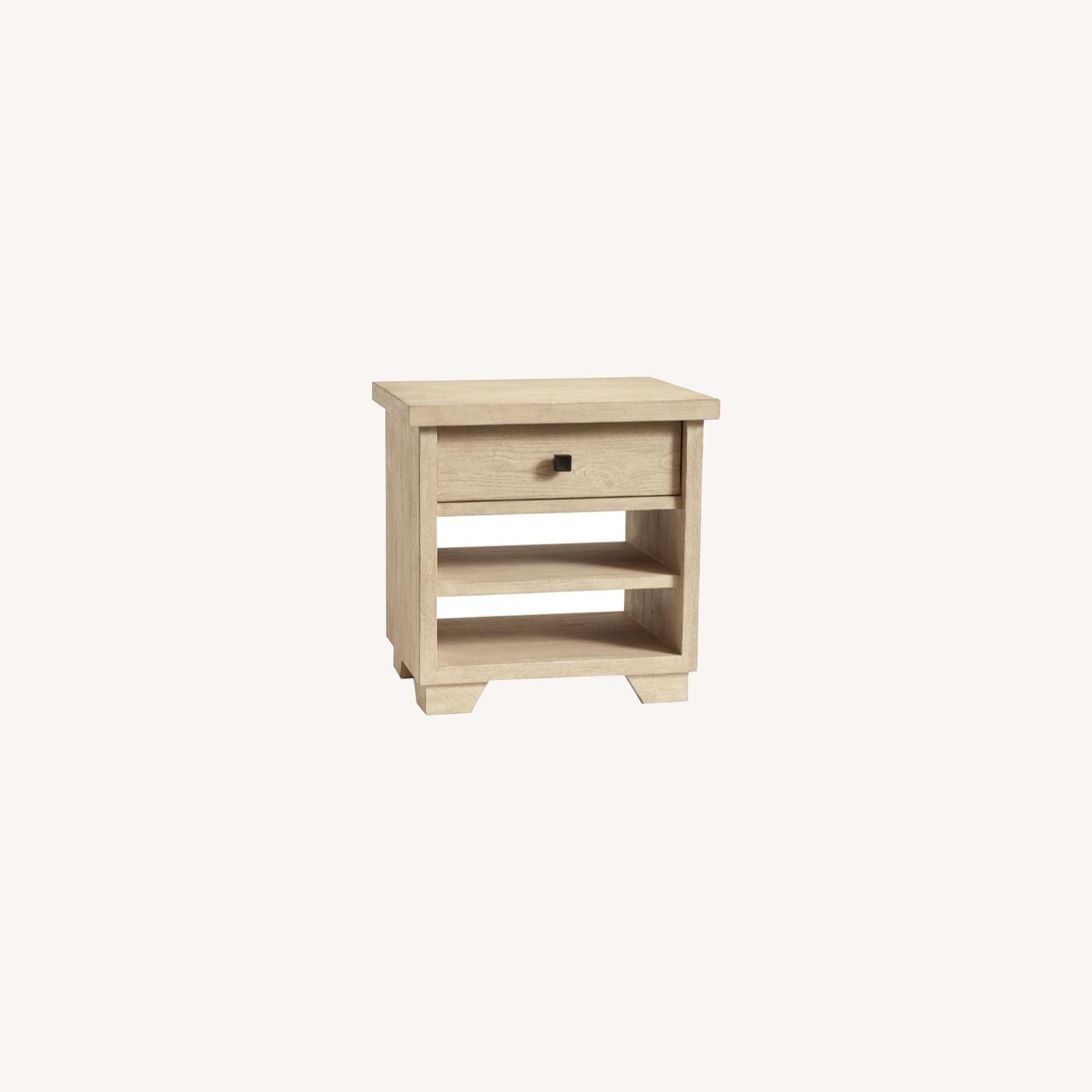 Pottery Barn Sumatra 24" Nightstand, Bone White - image-0