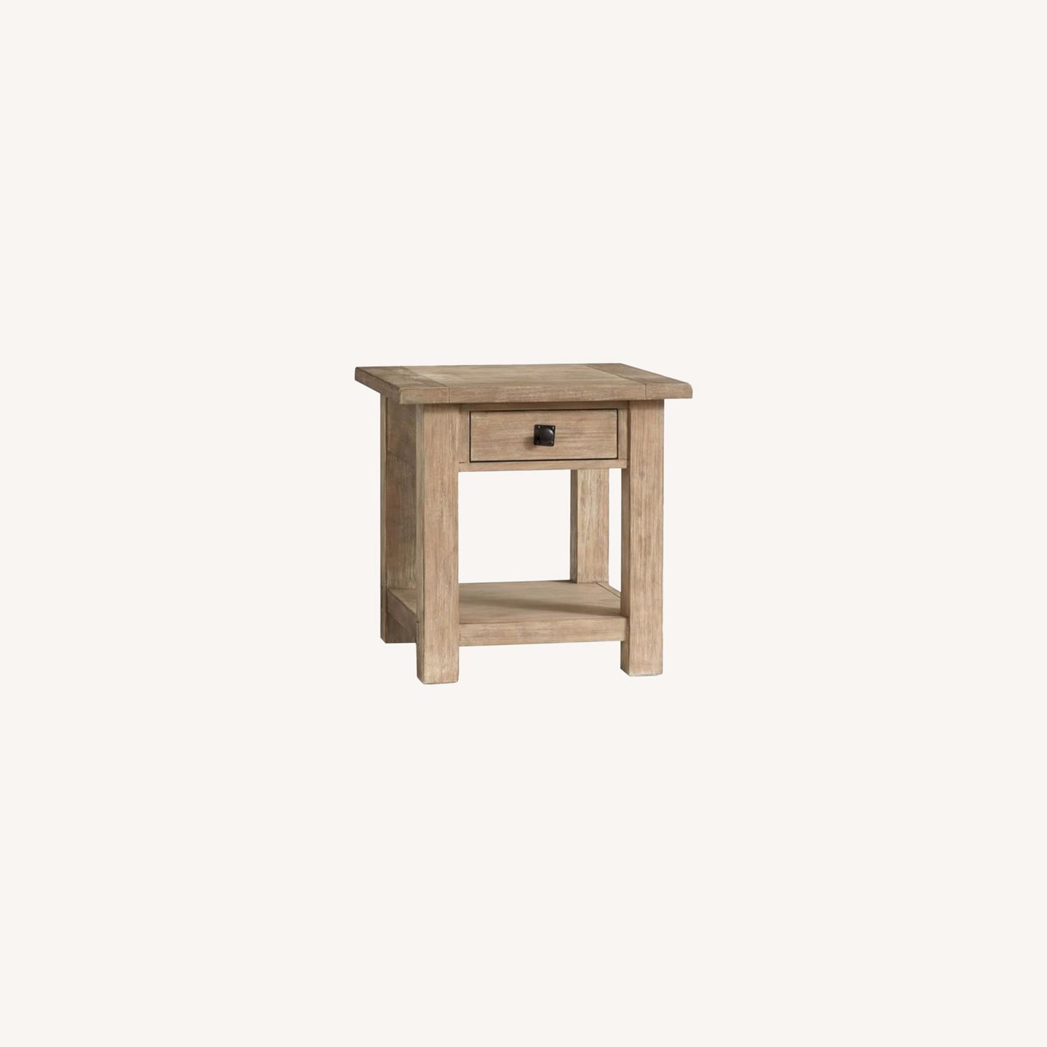 Pottery Barn Benchwright Square Wood End Table - AptDeco