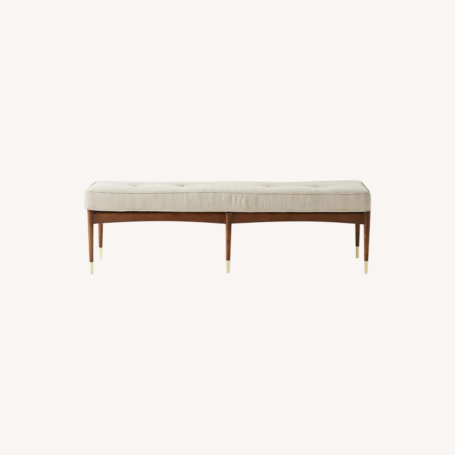 Anthropologie Linen Haverhill Bench AptDeco