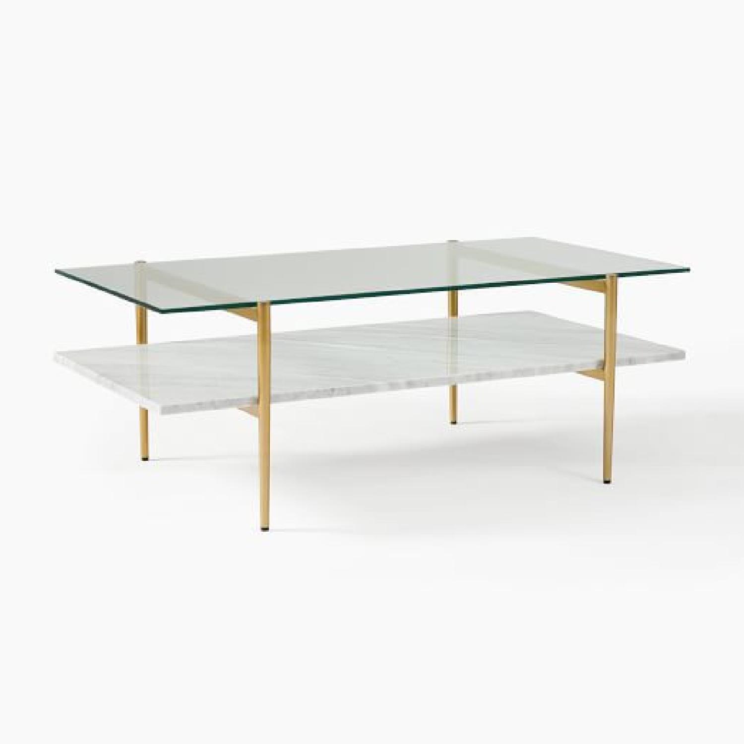 West Elm Marble/Glass Coffee Table - image-4