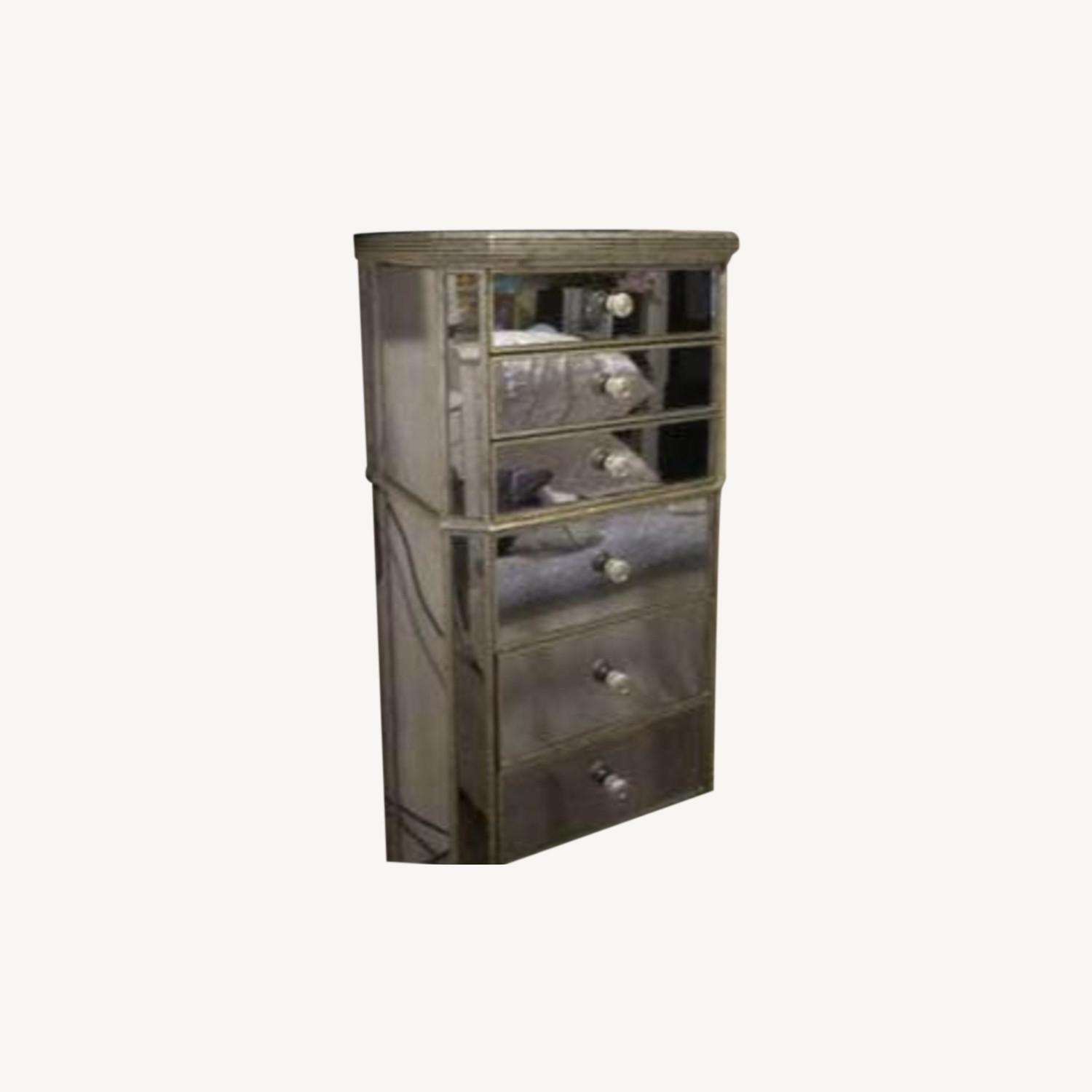 Z Gallerie Tall Mirrored Dresser - image-0
