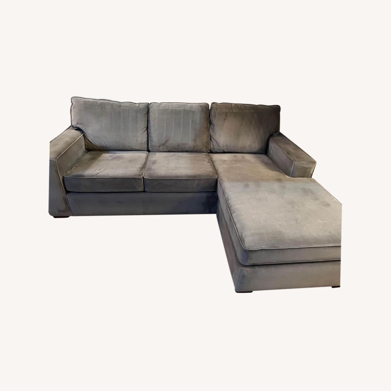 Microfiber Sofa Couch with Reversible - image-0