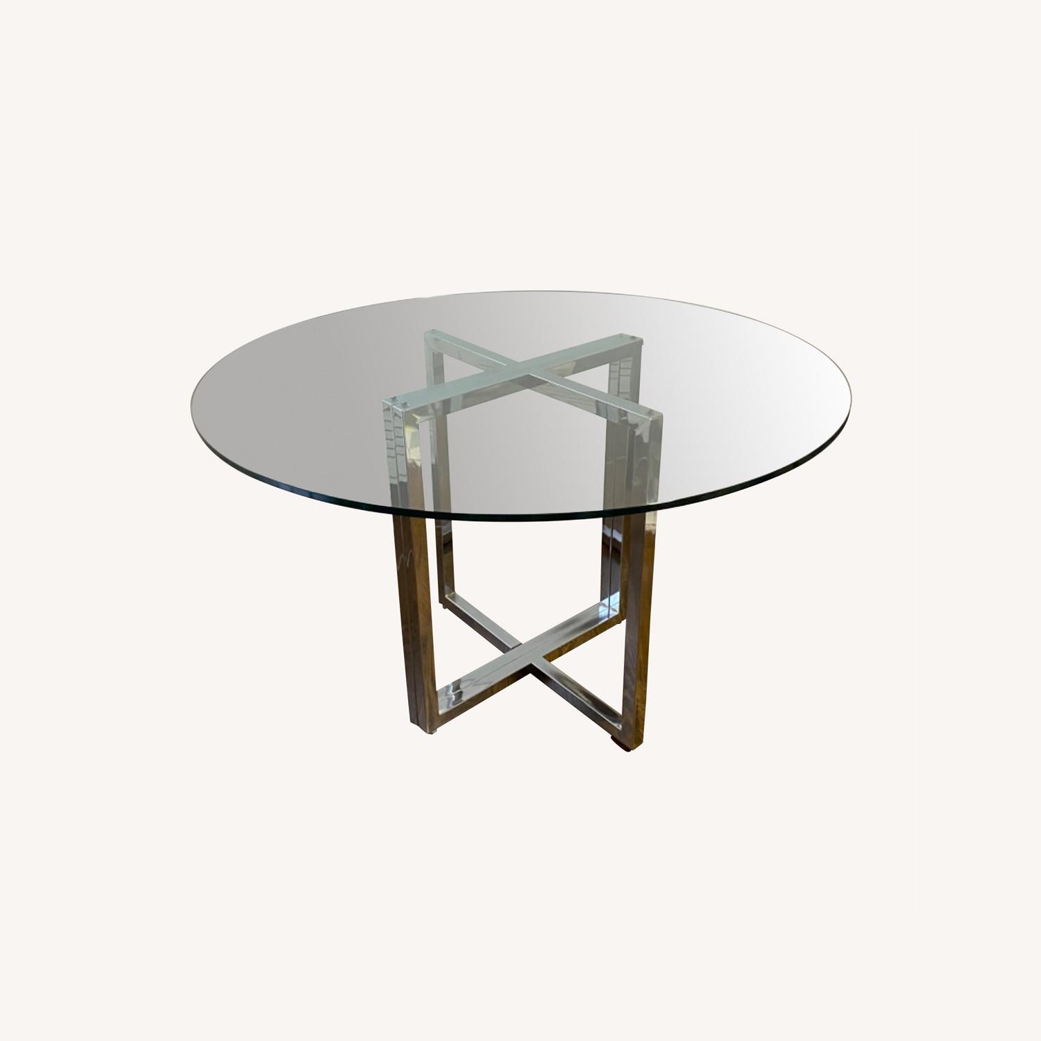 CB2 Silverado 47 Chrome Dining Table - image-0