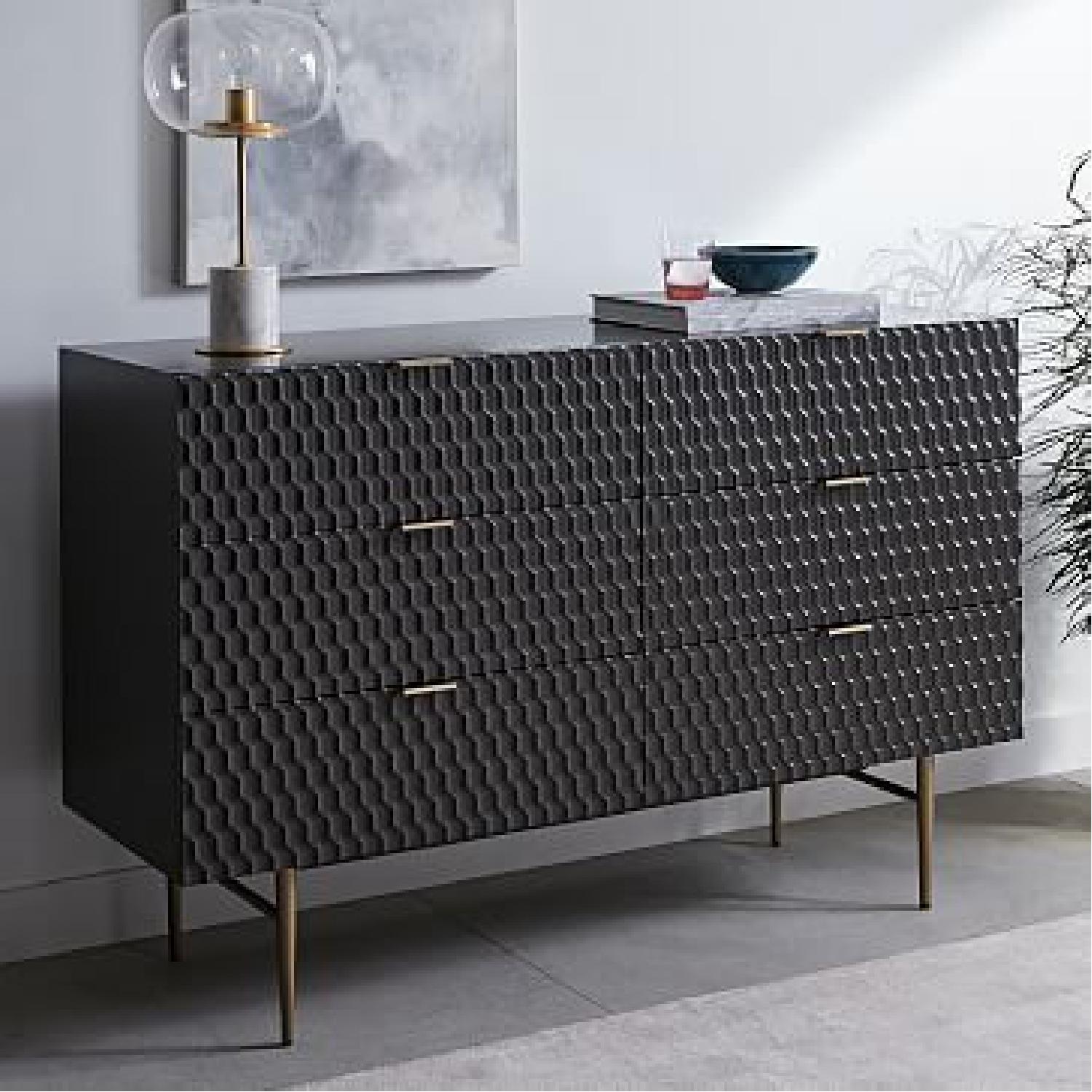 West Elm Audrey 6Drawer Dresser, Charcoal AptDeco