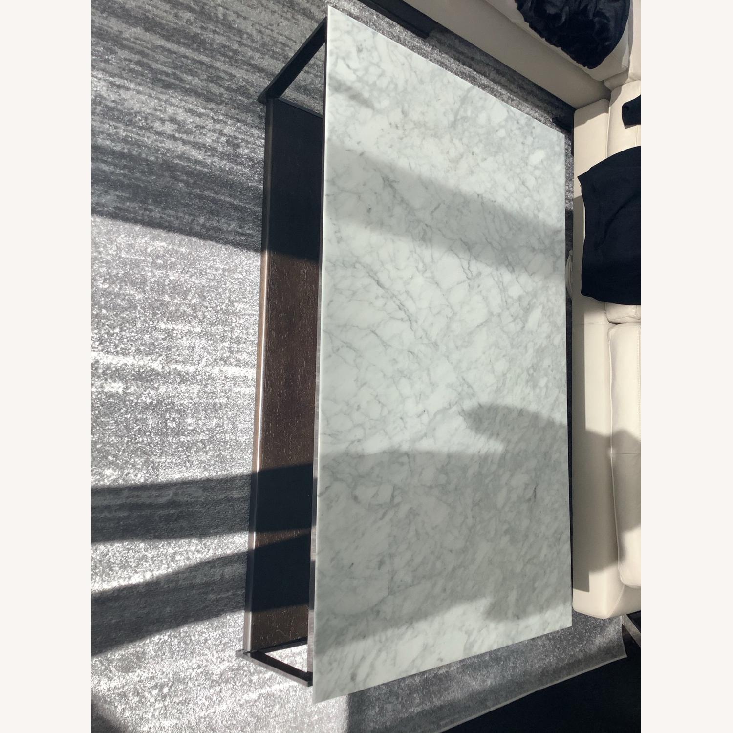 Williams Sonoma Carrara White Marble Coffee Table - image-4