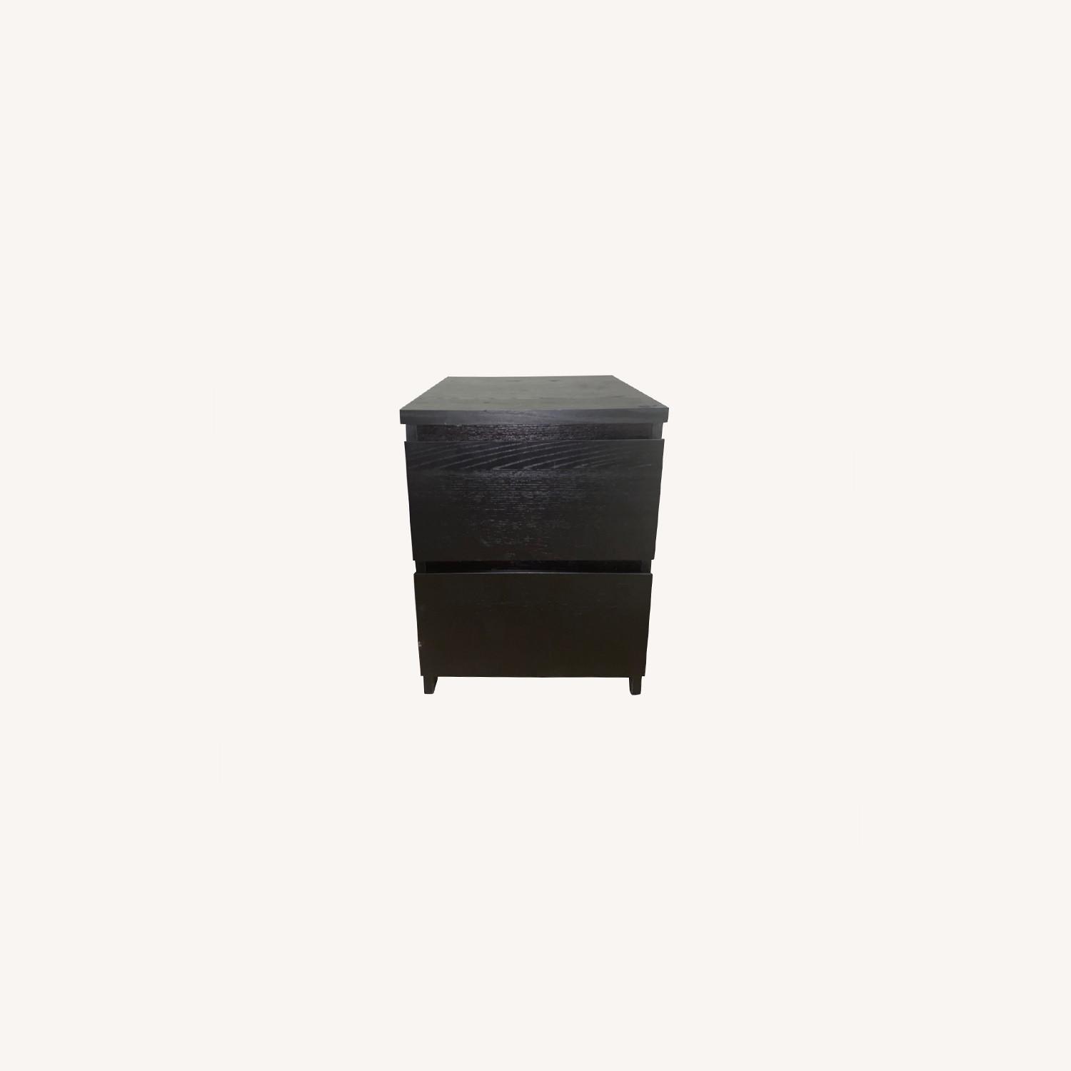 IKEA Malm Black/Brown Nightstand Set AptDeco