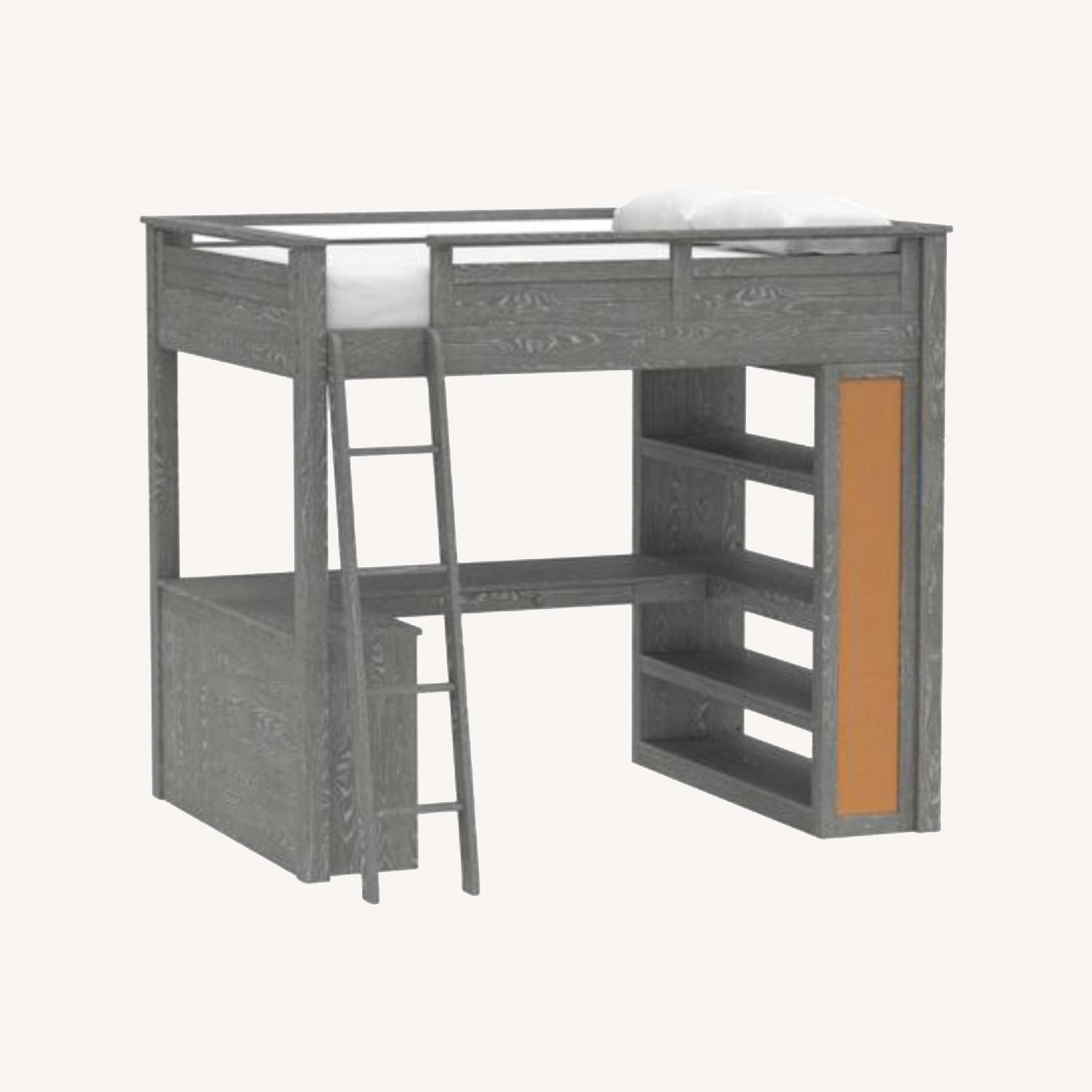 PB Teen Sleep & Study Loft in Brushed Charcoal - image-0