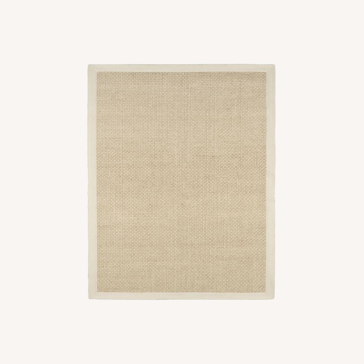 Pottery Barn Chenille Jute Basketweave Handwoven Rug AptDeco