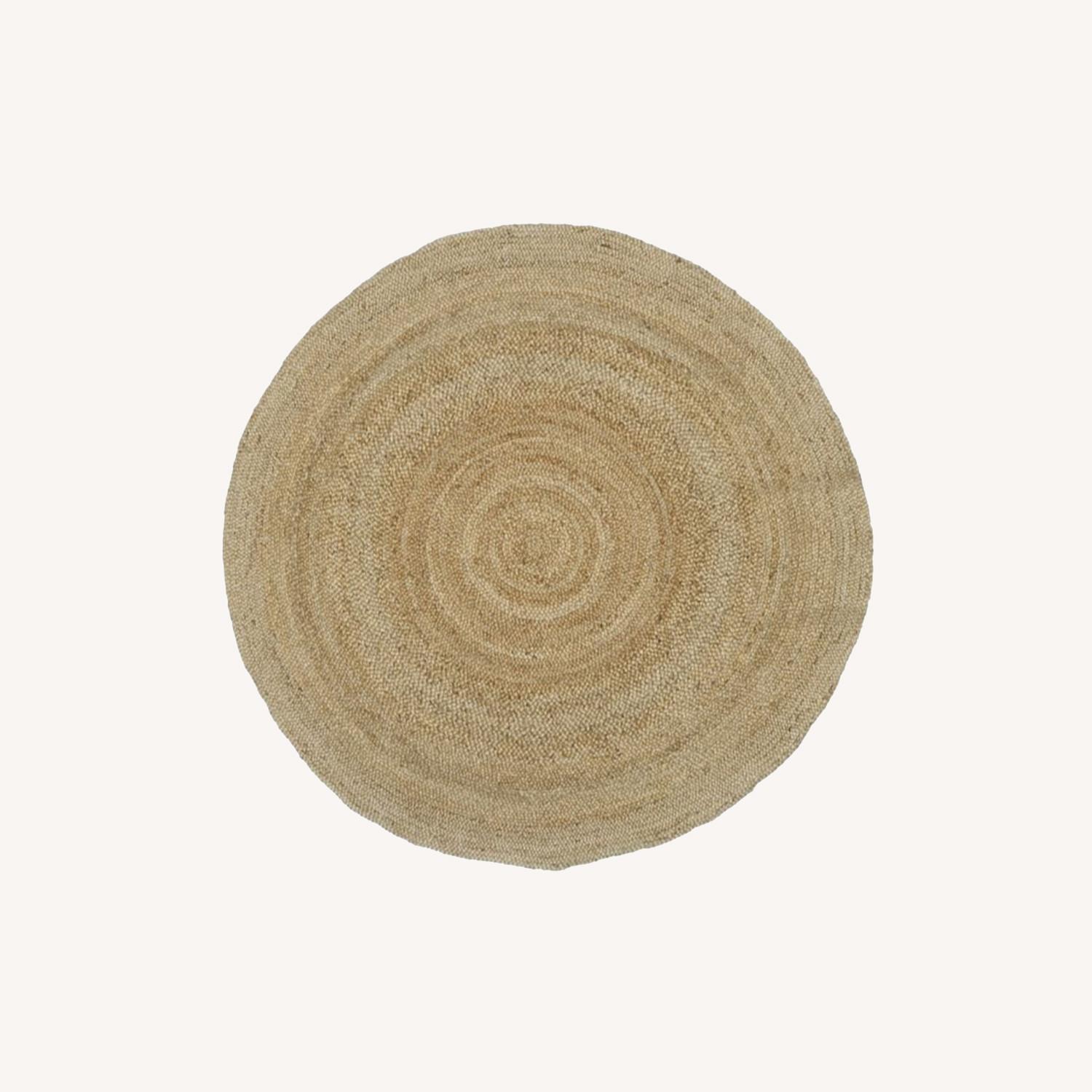 Pottery Barn Round Hand Braided Jute Rug, 8' AptDeco