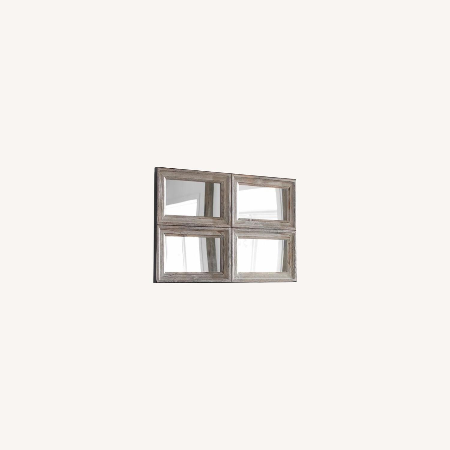 Pottery Barn Aiden Accent Paneled Wall Mirror,4Pane AptDeco