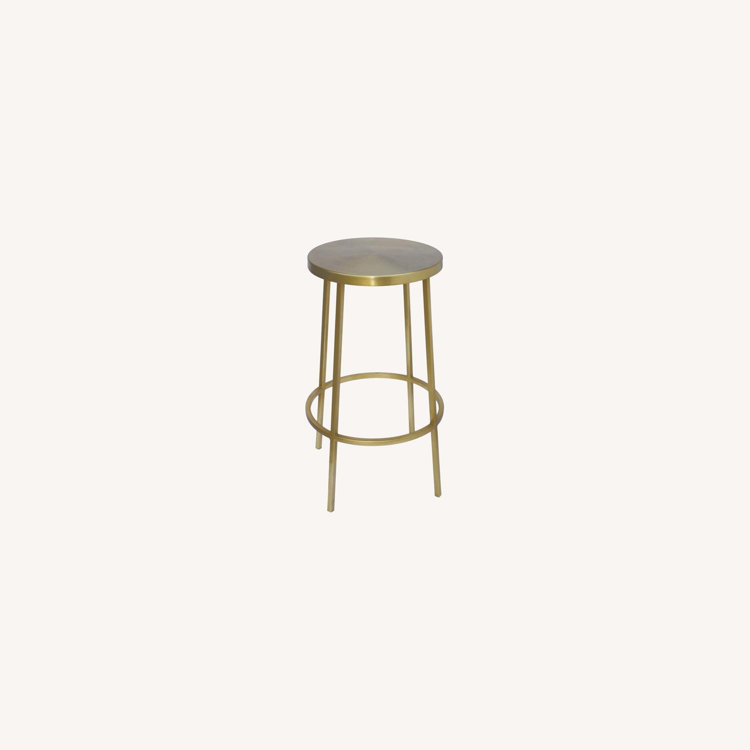 Counter Stool In Brushed Gold Iron Finish AptDeco
