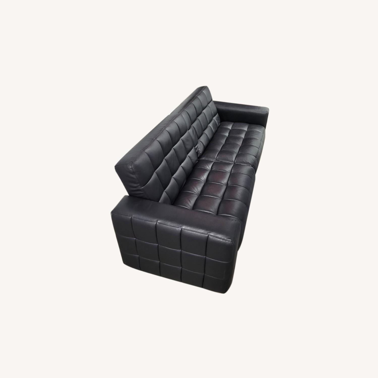 IKEA Black Leather Futon AptDeco