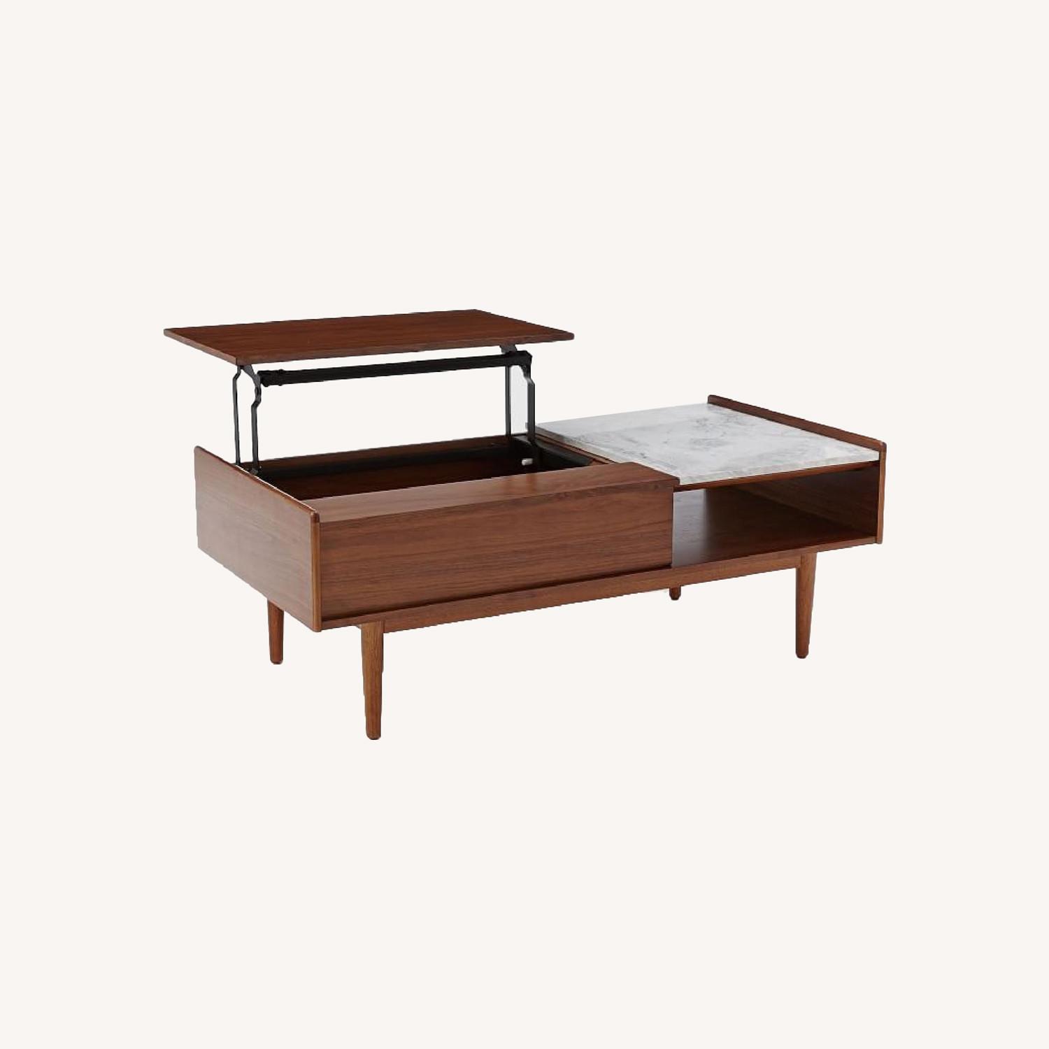 West Elm Mid Century Pop-Up Storage Coffee Table - image-0