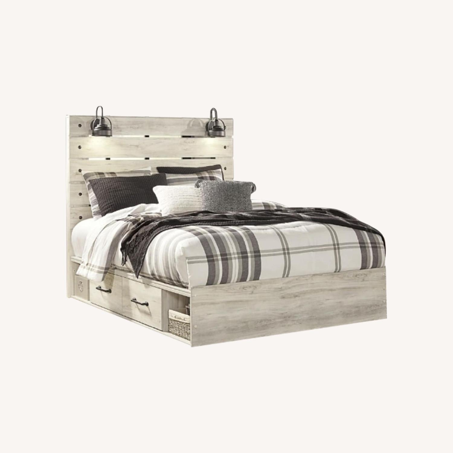 Ashley Furniture Cambeck Whitewash Queen Bed AptDeco