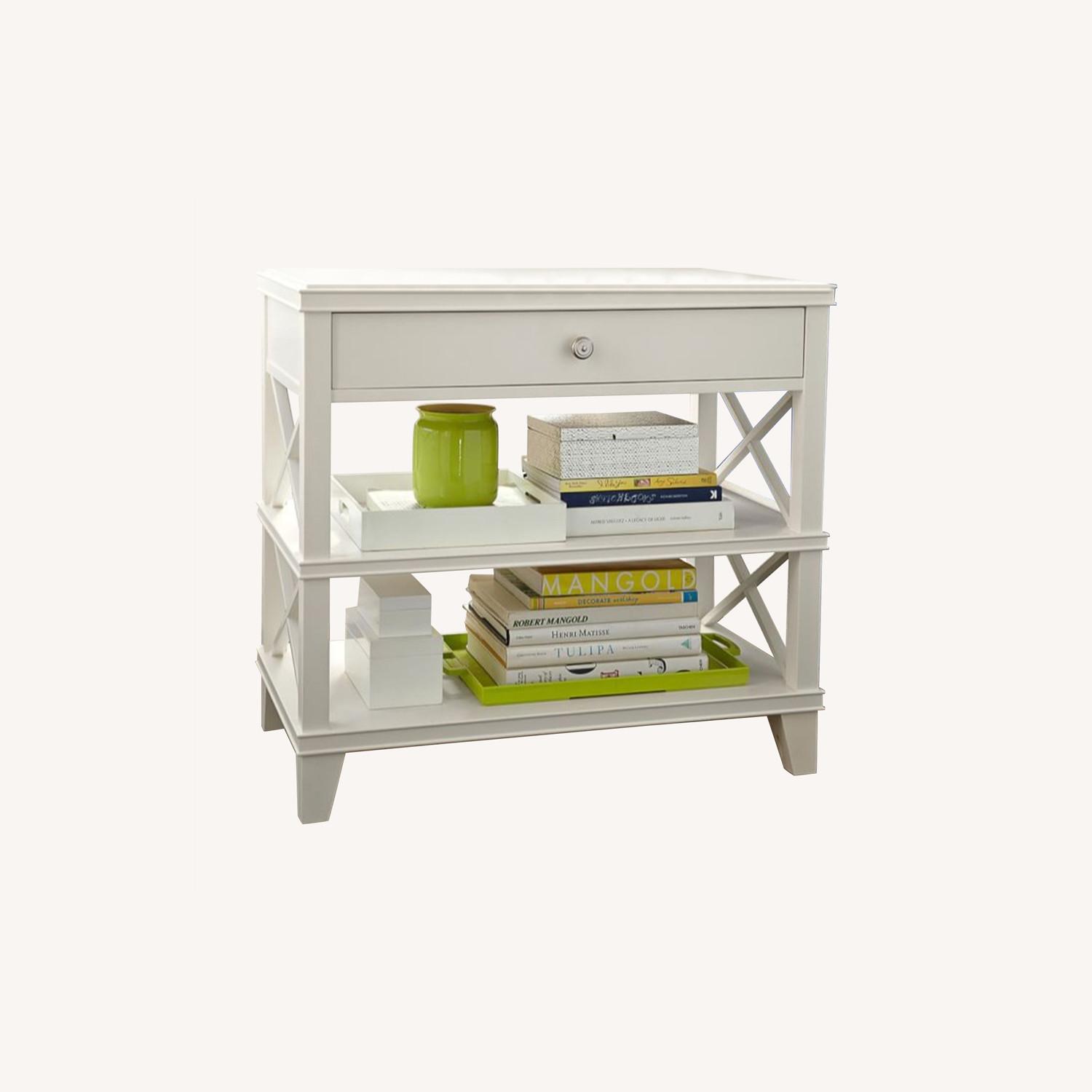 Pottery Barn Clara 32" Lattice Nightstand AptDeco