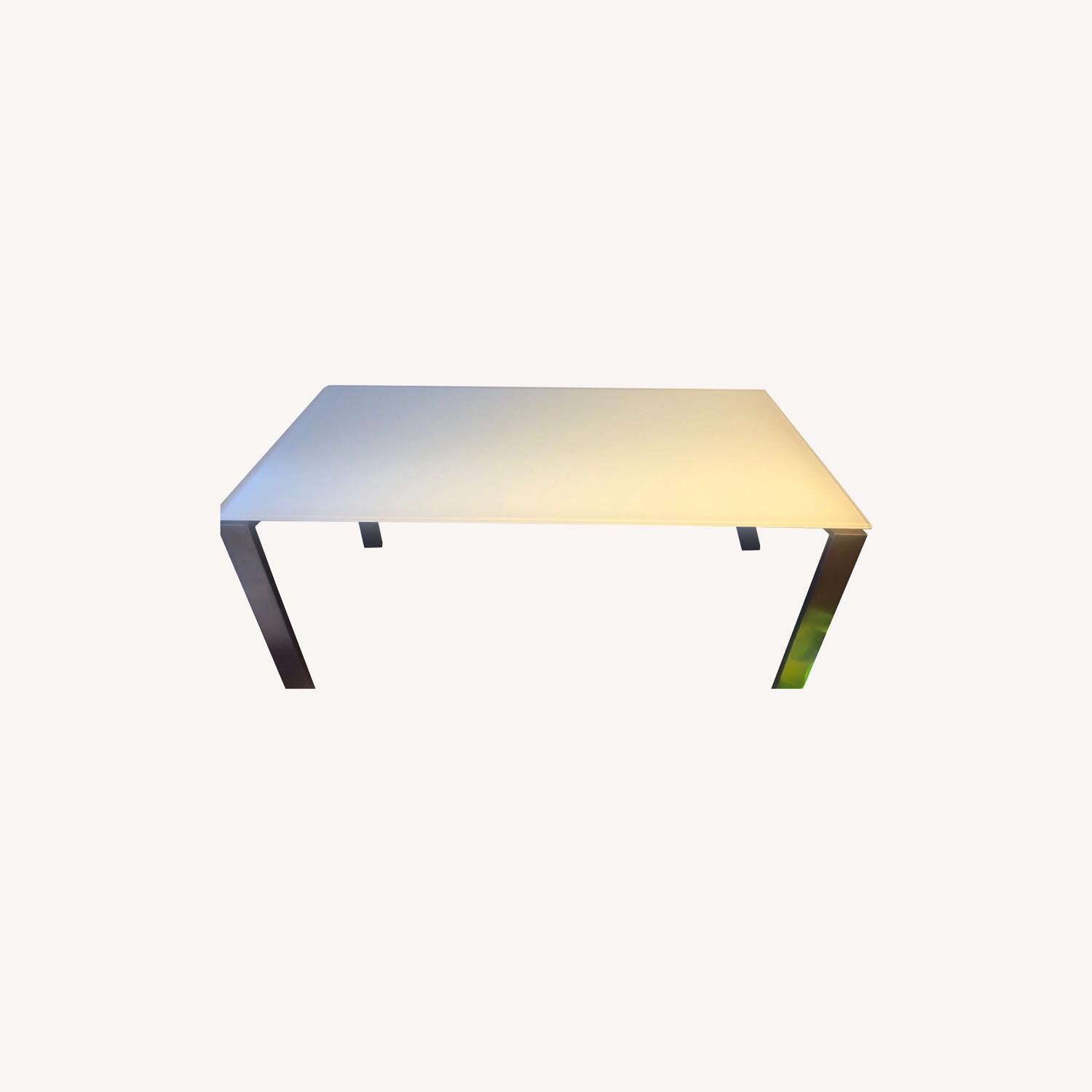 Room & Board Rand Frosted Glass Dining Table - image-0