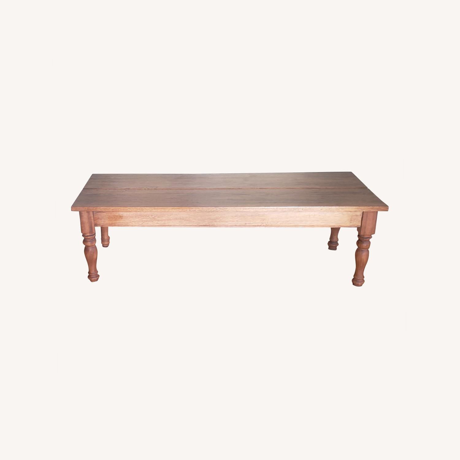 Restoration Hardware Solid Wood Coffee Table AptDeco