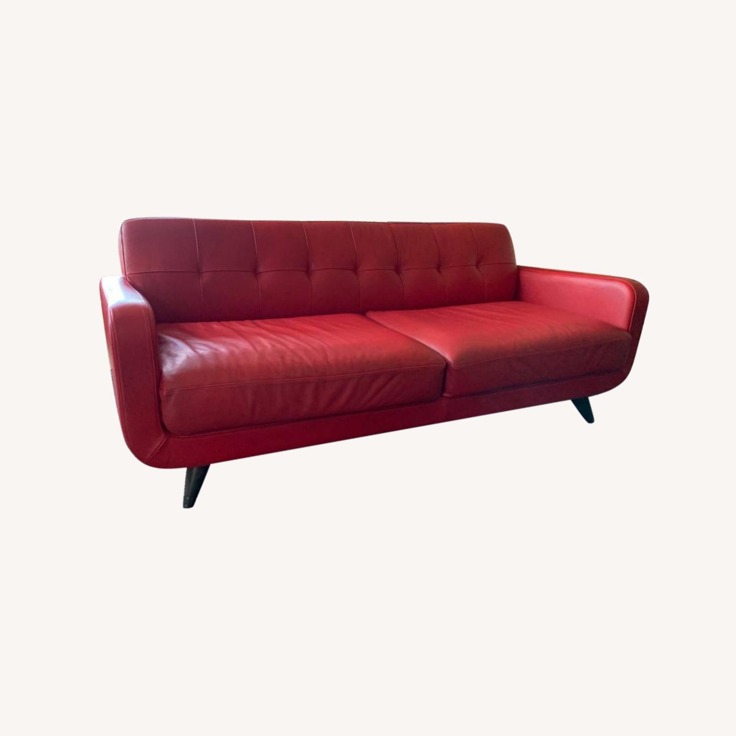 Room and Board red leather sofa AptDeco