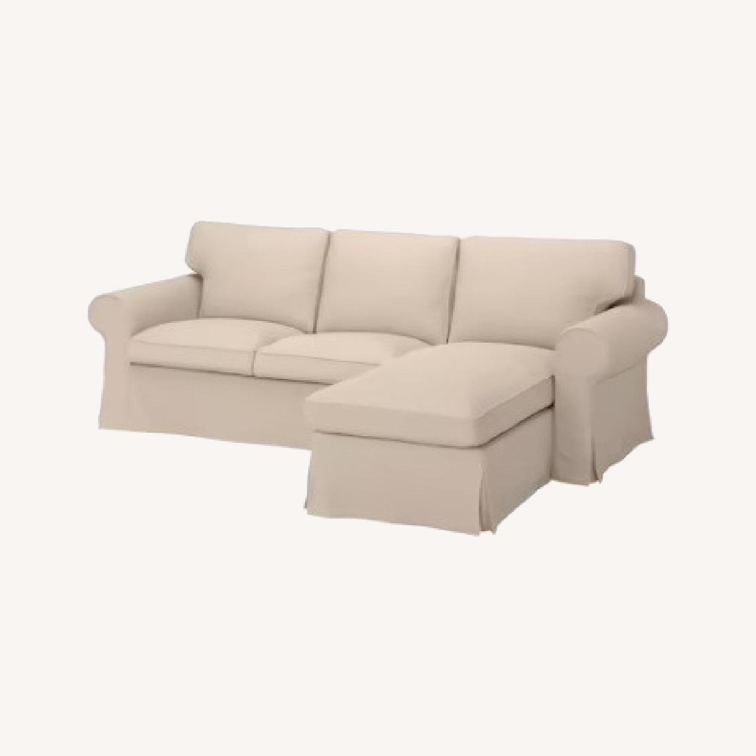 IKEA Uppland Sofa with Chaise, Hallarp Beige - image-0