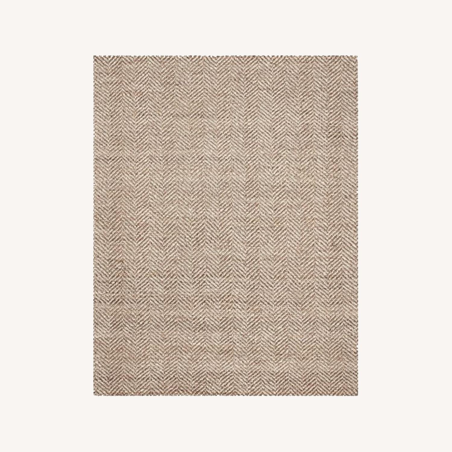 Pottery Barn Chevron Hand Loomed Wool/Jute Rug AptDeco