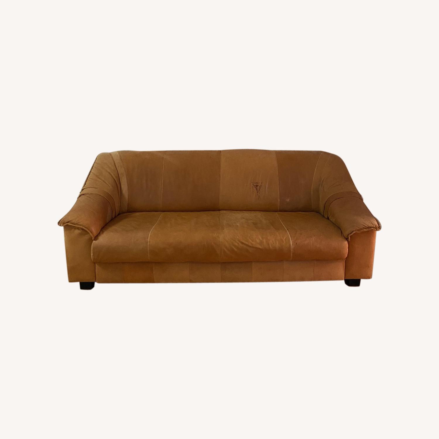 Vintage Leather Couch AptDeco