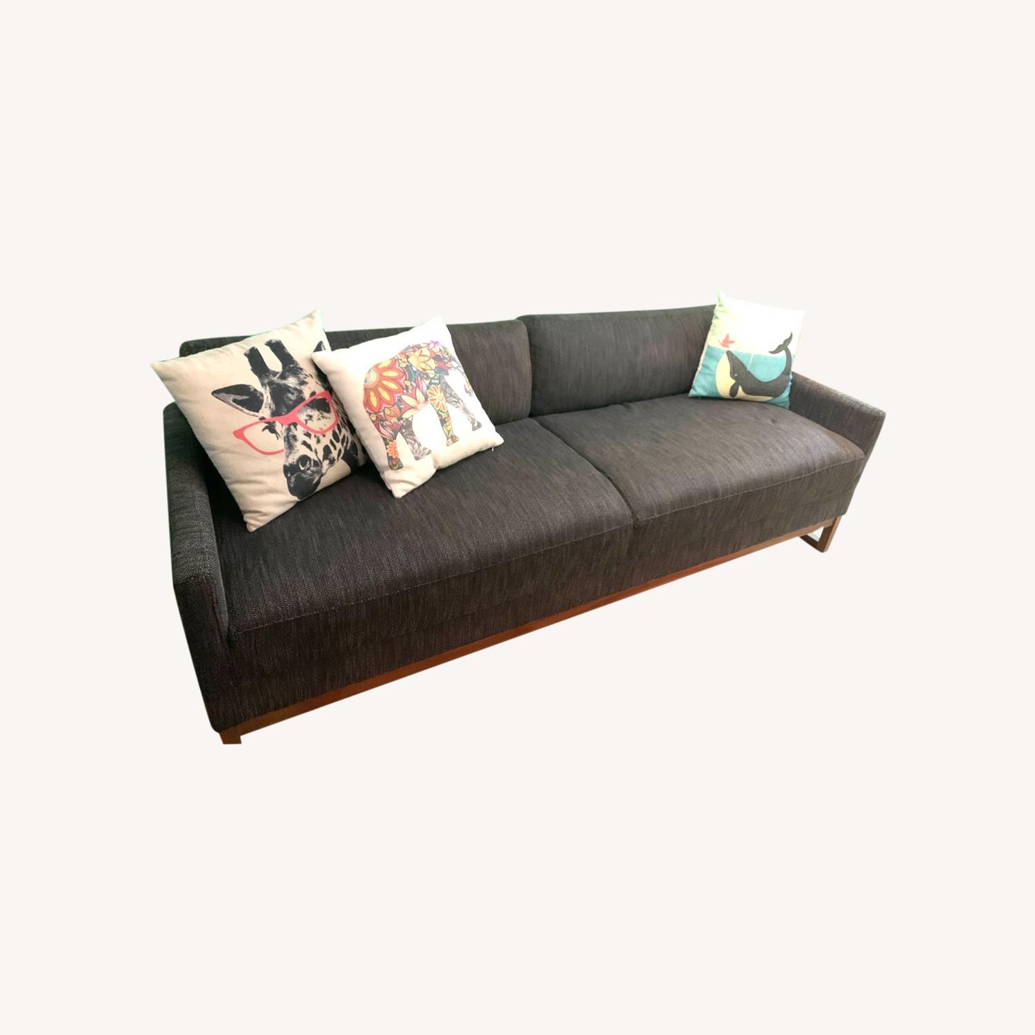 CB2 Grey Sleeper Sofa AptDeco