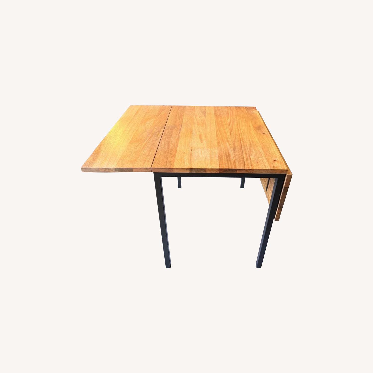 West Elm Box Frame Drop Leaf Expandable Table - image-0
