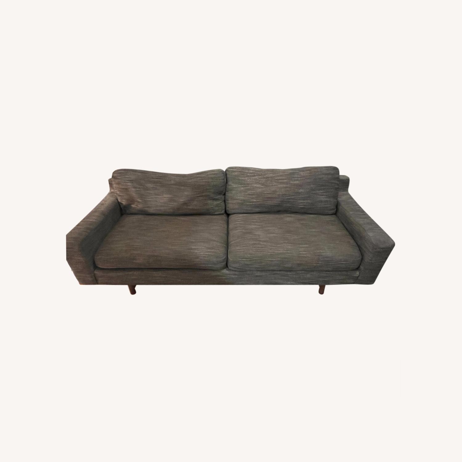 West Elm Eddy 82" Couch, Heathered Tweed, Charcoal AptDeco