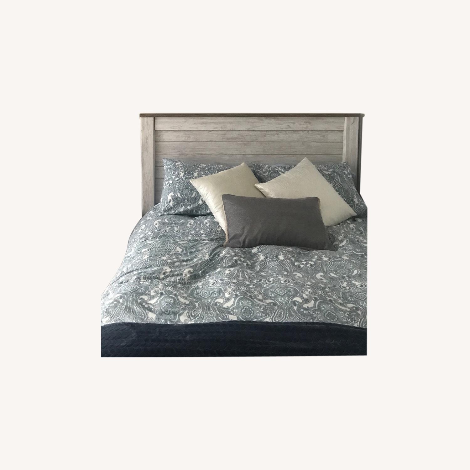 Whitewashed Panel Queen Headboard - image-0