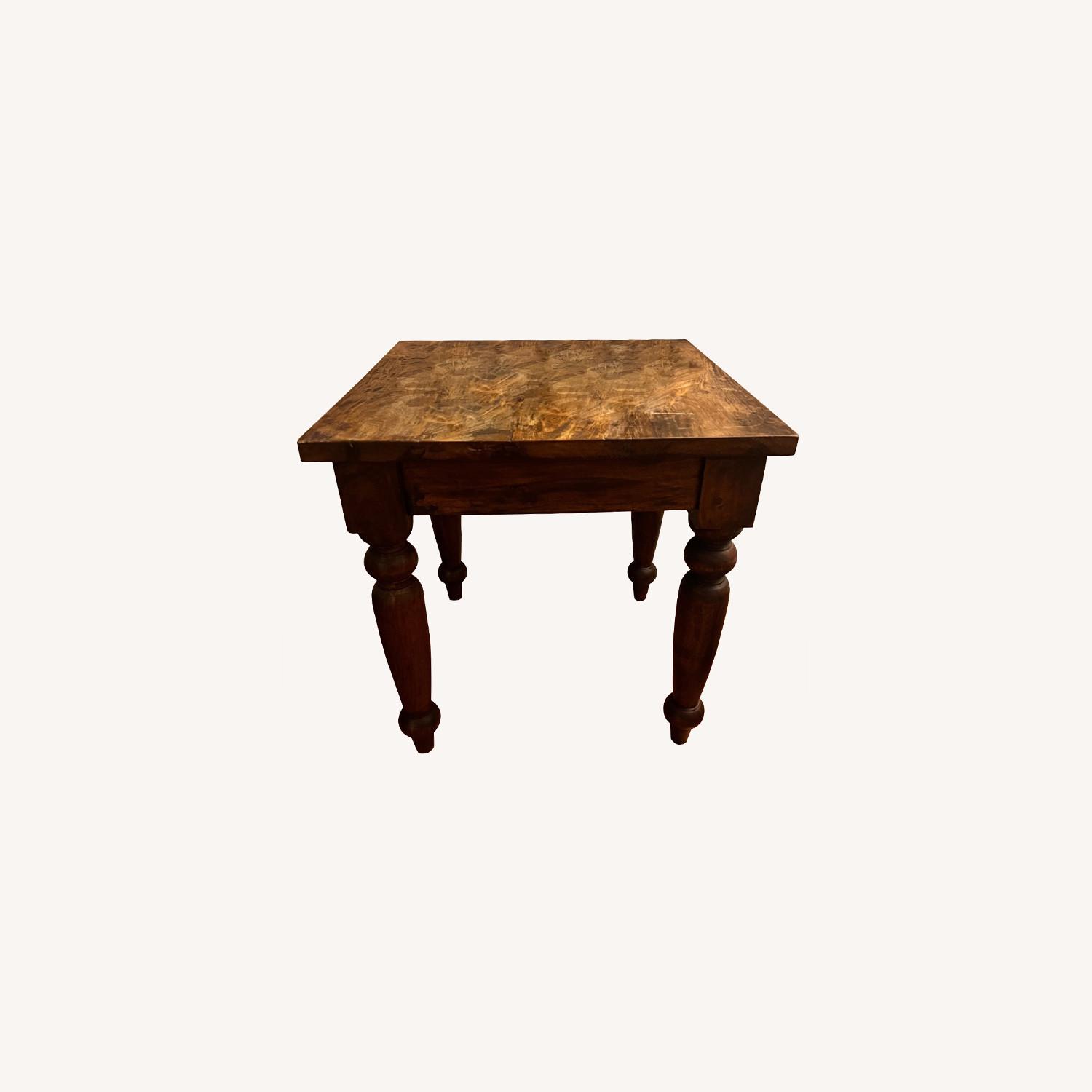24" Square Reclaimed Wood End Table - image-0