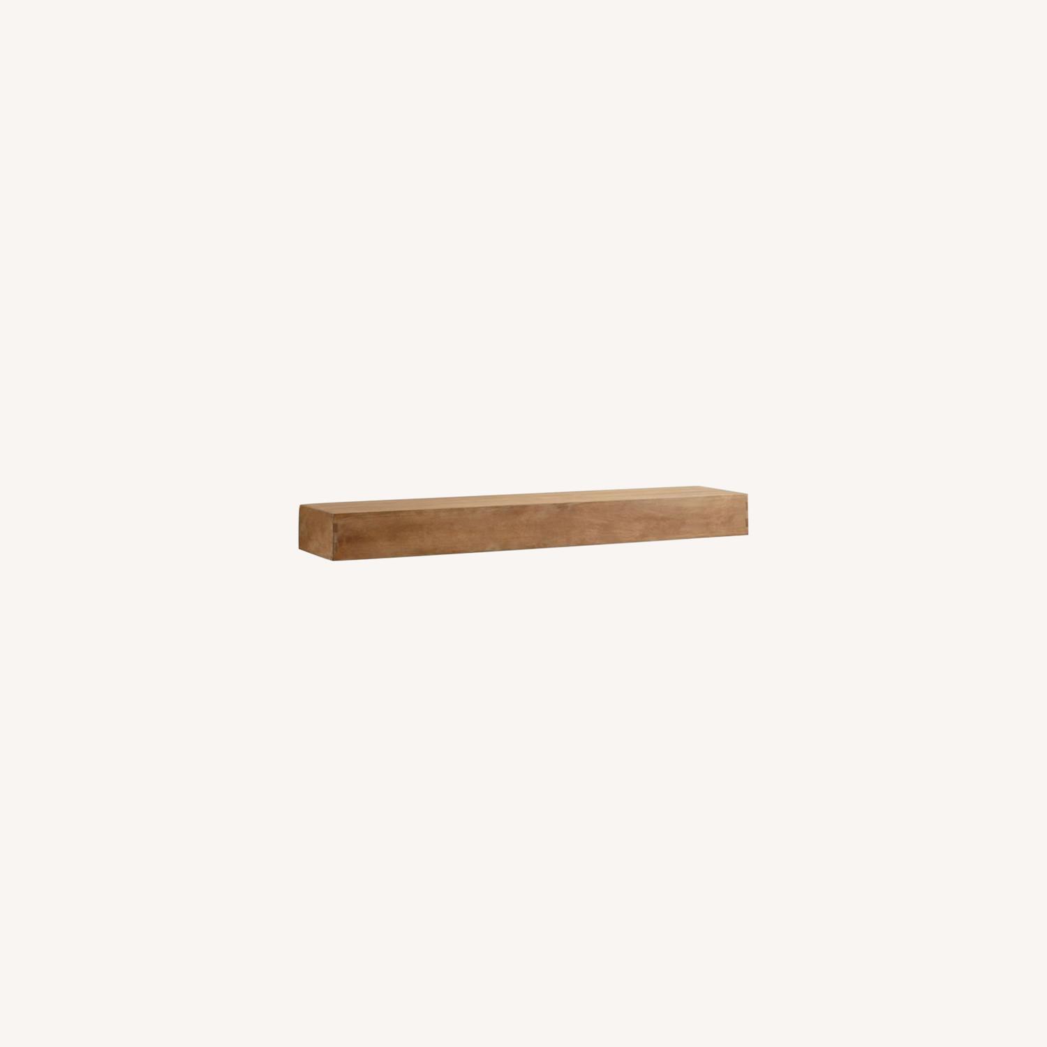 Pottery Barn Reed Floating Shelf, Antique Umber - image-0