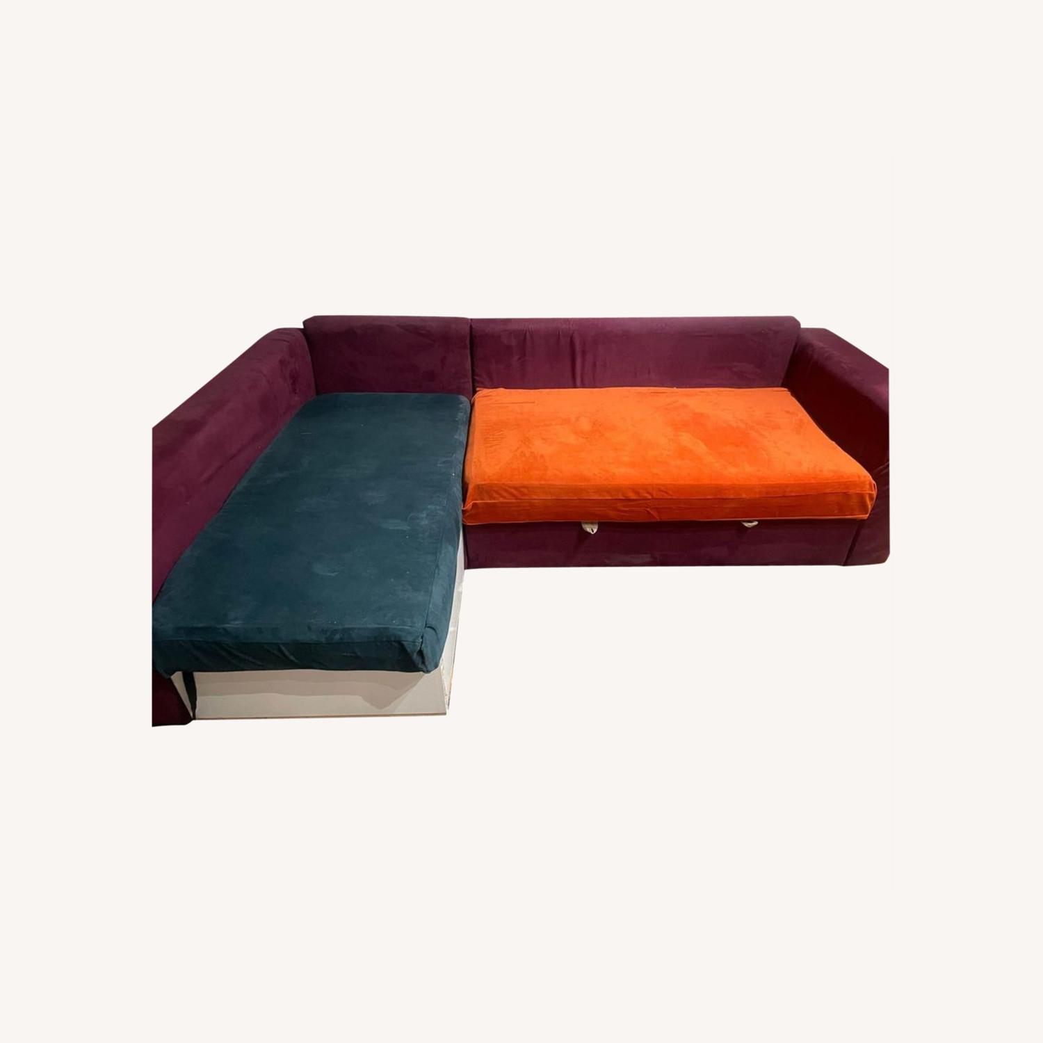 IKEA Velvet Couch AptDeco