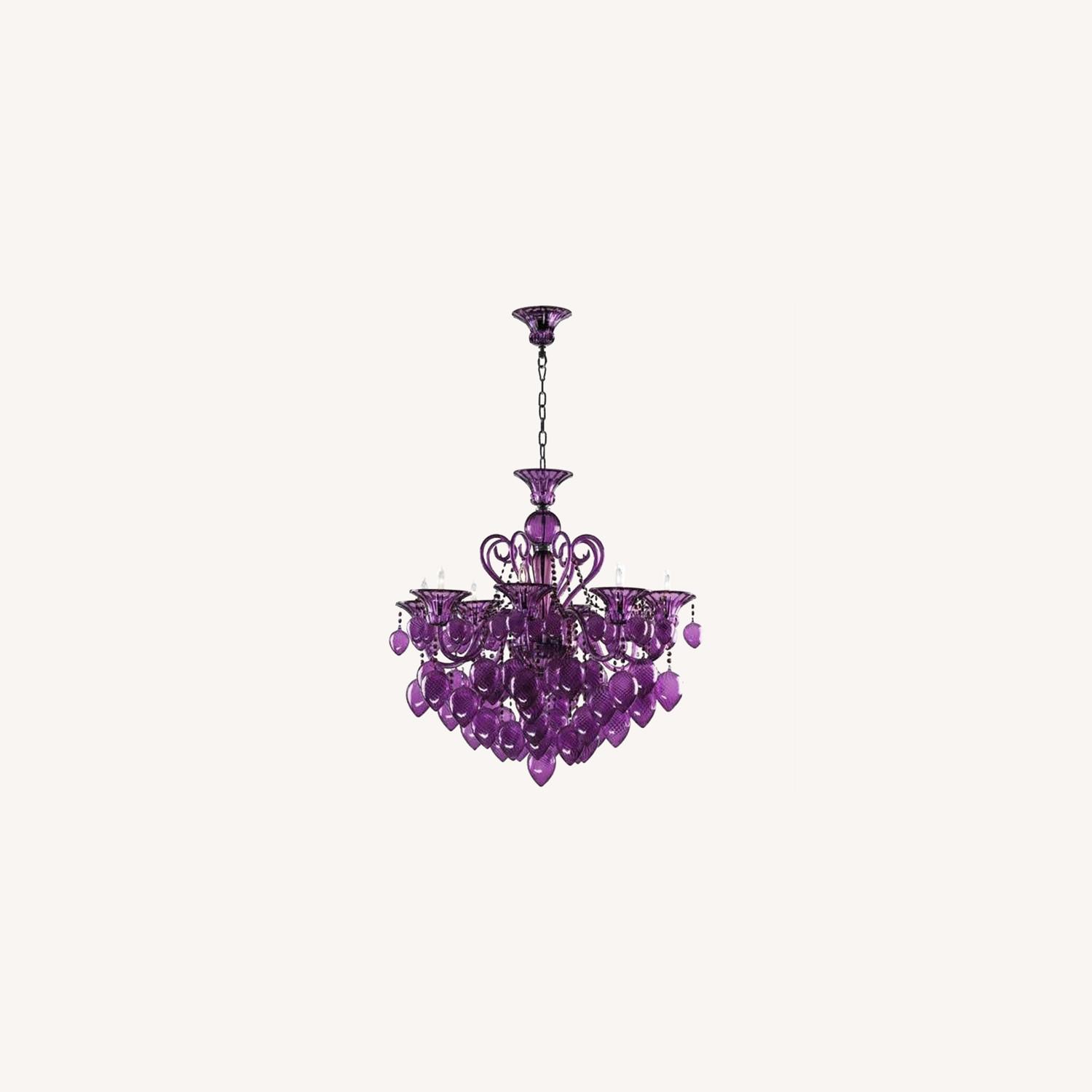 Cyan Design 4079 Purple Murano Glass Chandelier - image-0